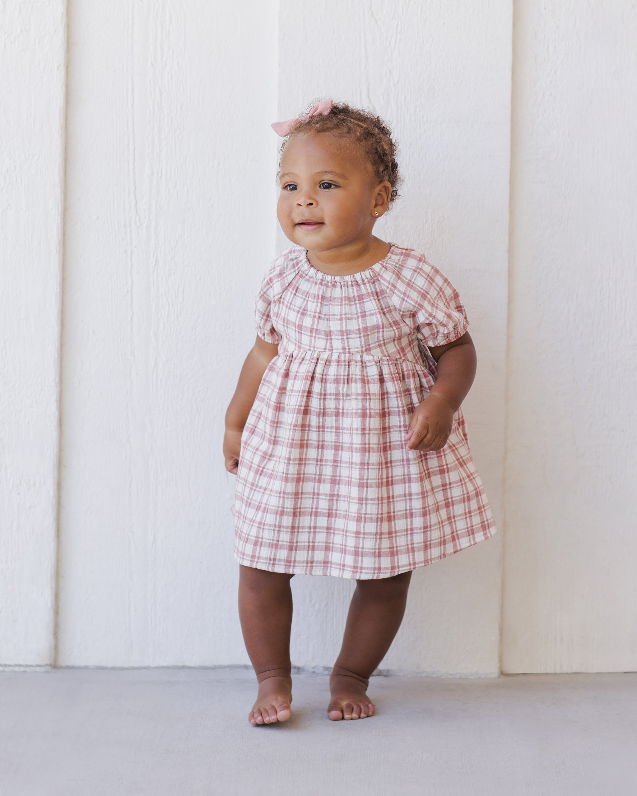 -Bella Dress || Pink Plaid-