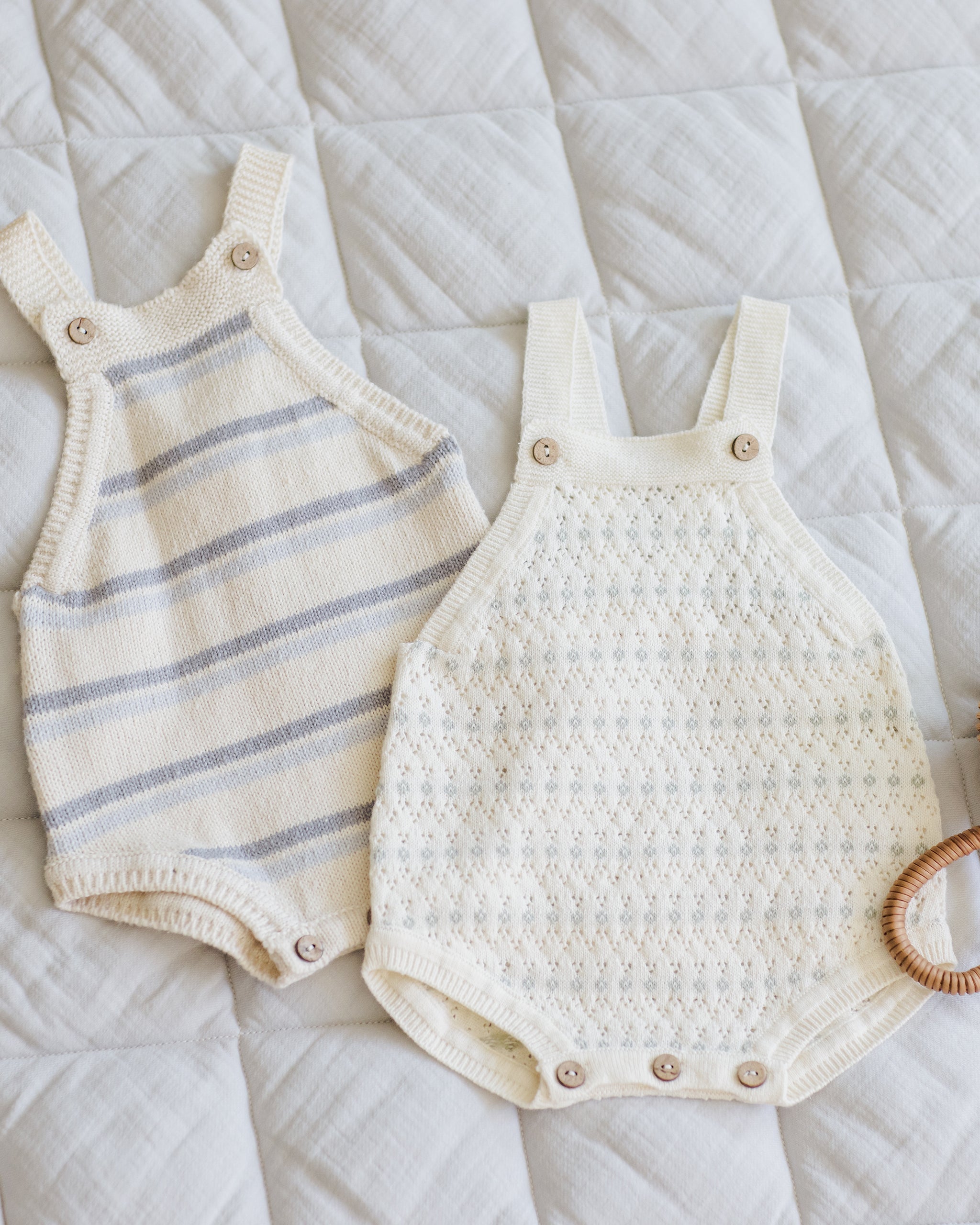 -Tatum Romper || Ivory-