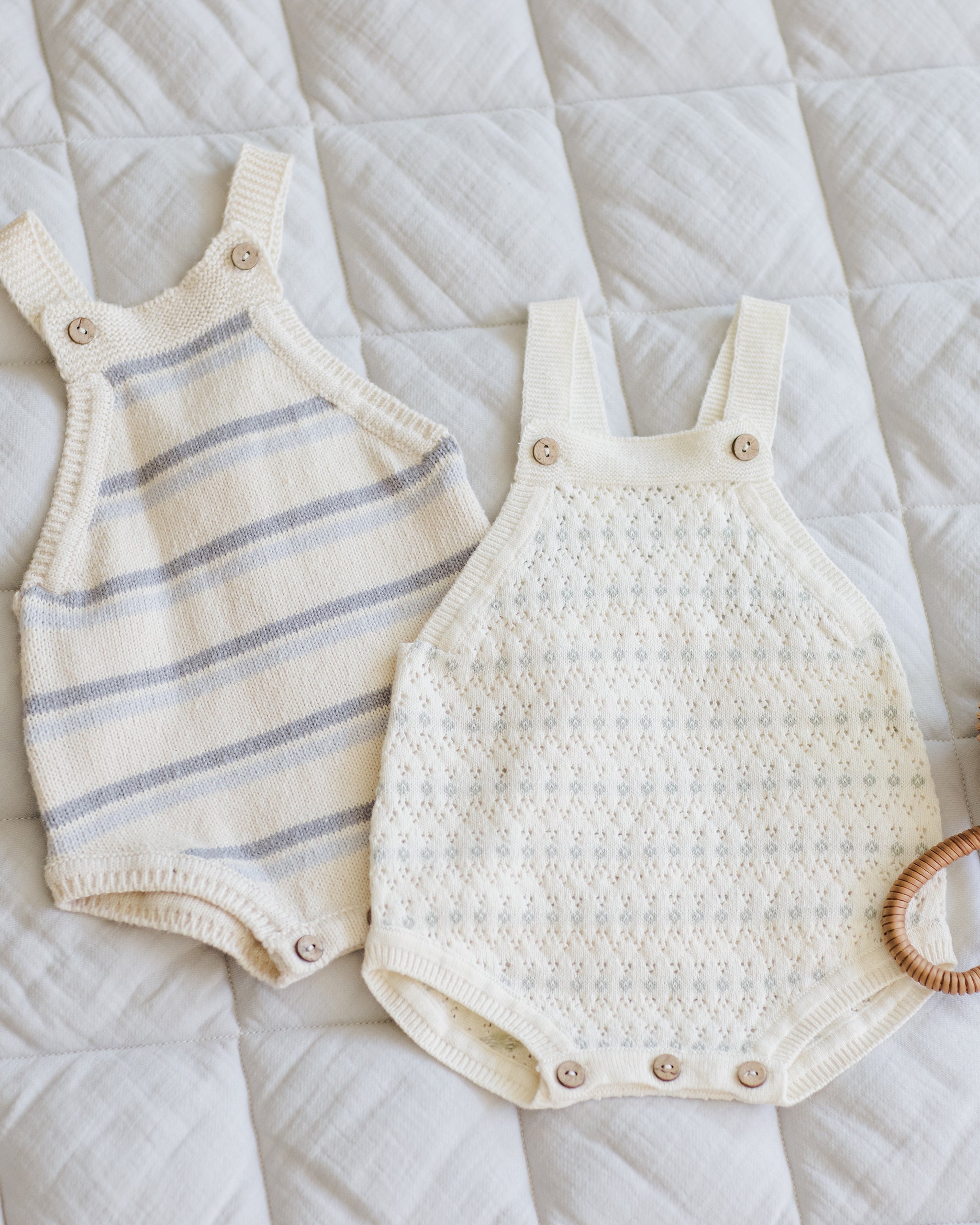 -Tatum Romper || Blue Stripe-