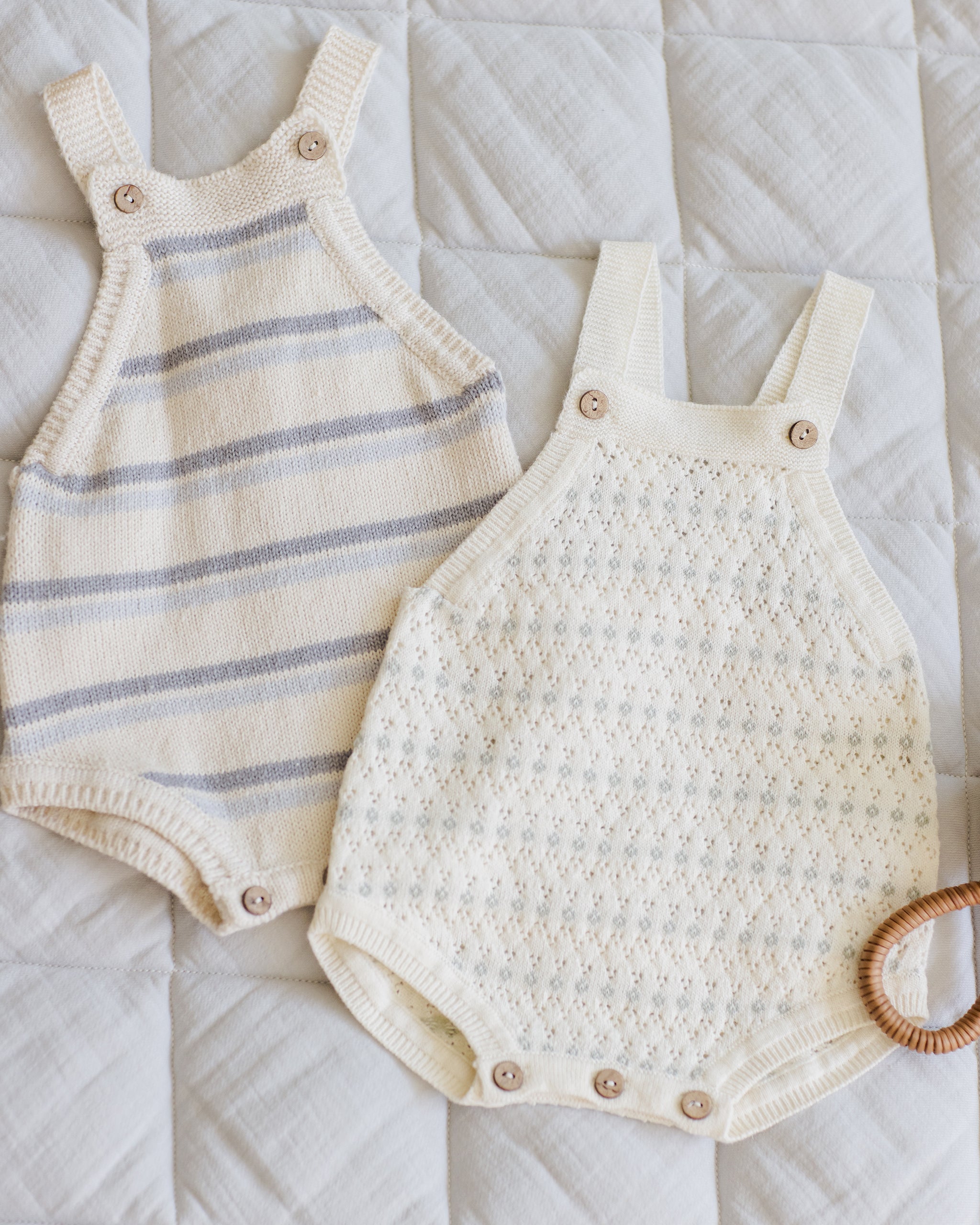 -Tatum Romper || Ivory-