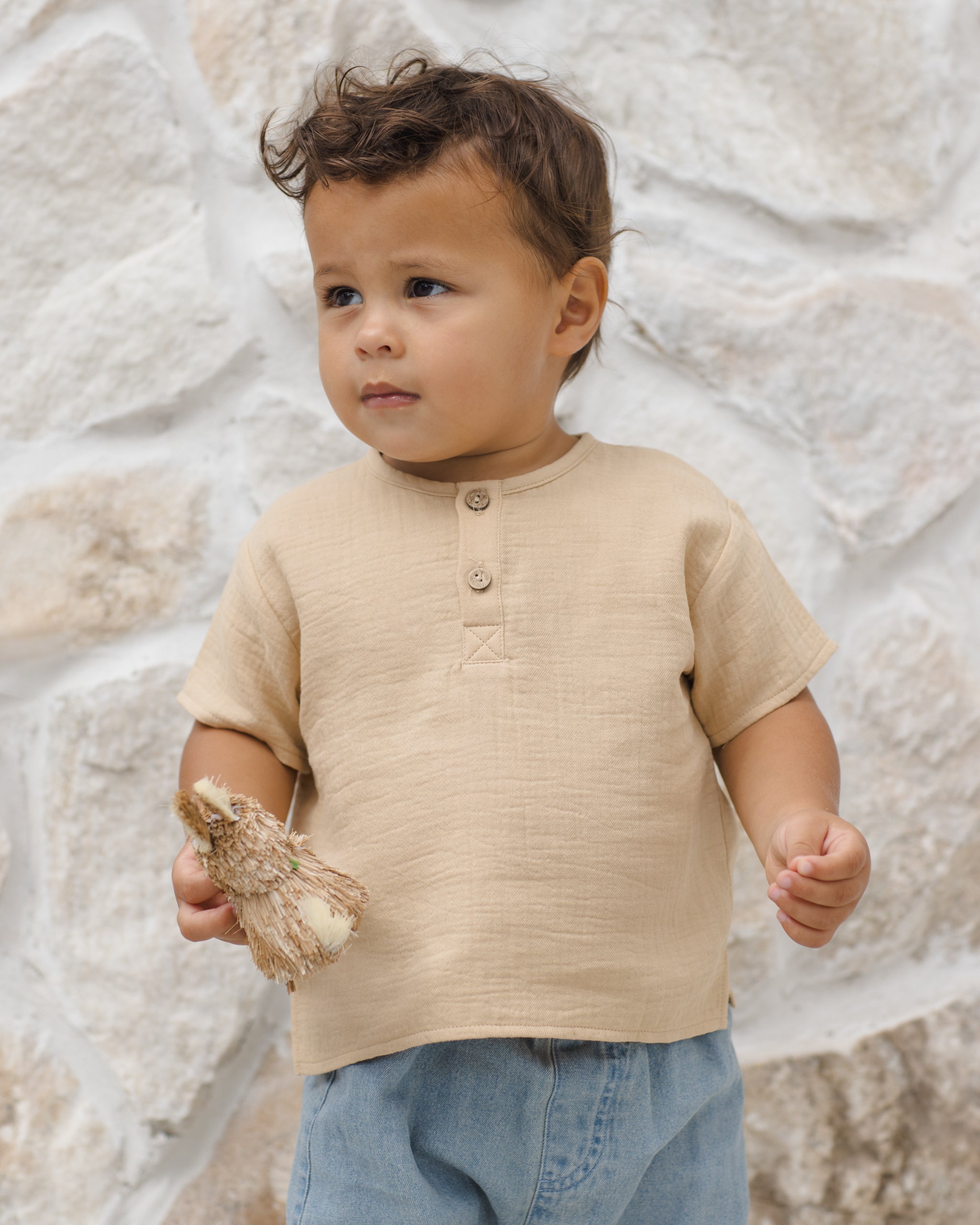 Henry Top Butterscotch - Rylee + Cru | Kids Clothes | Trendy Baby Clothes | Modern Infant Outfits |