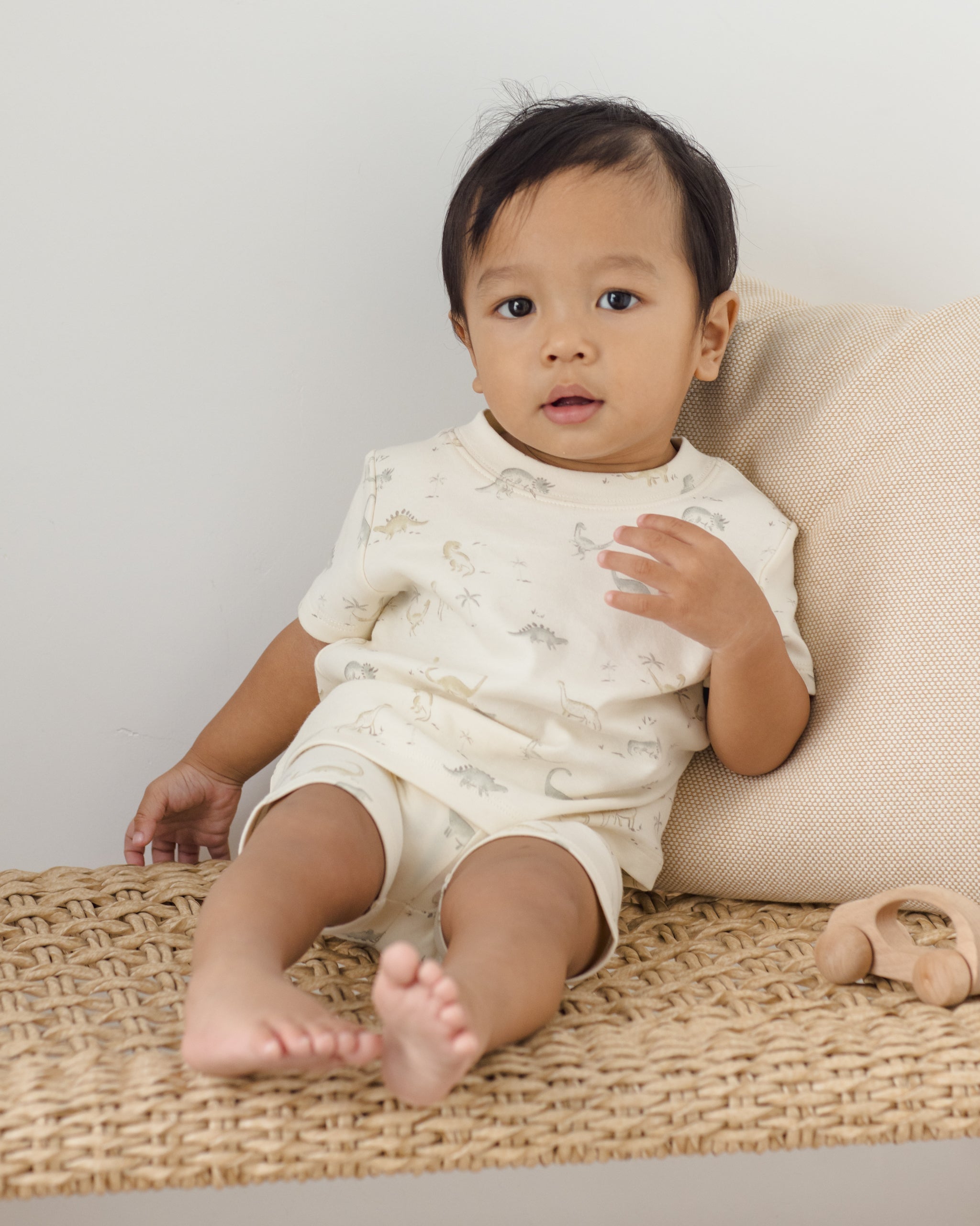 Summer Pajama Set Dinosaur - Rylee + Cru | Kids Clothes | Trendy Baby Clothes | Modern Infant Outfits |