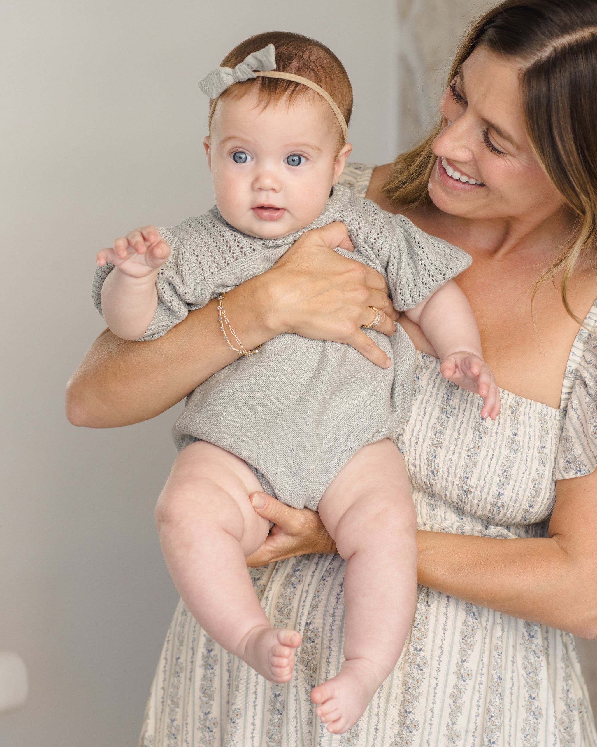 Pointelle Knit Romper Sage - Rylee + Cru | Kids Clothes | Trendy Baby Clothes | Modern Infant Outfits |