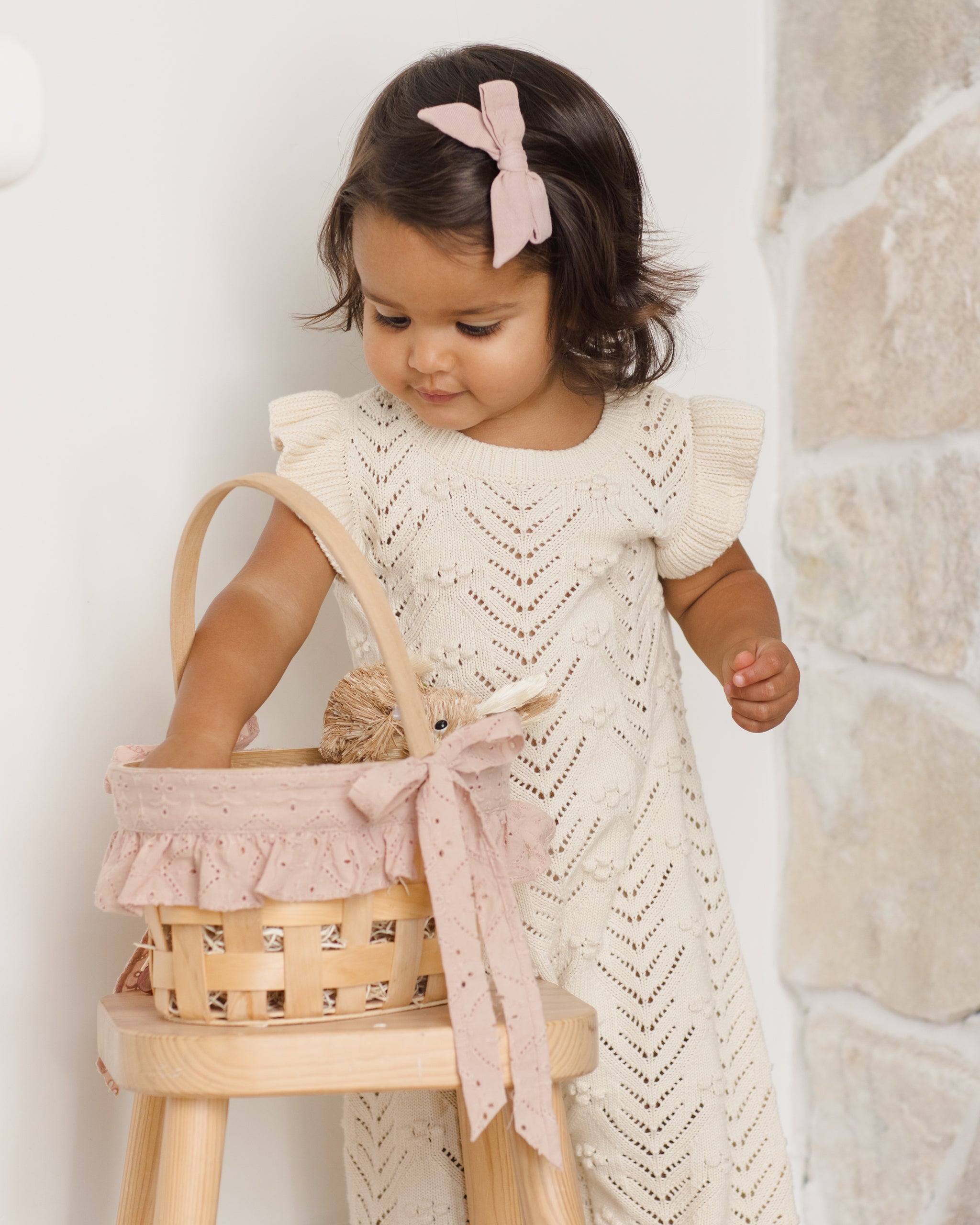 Mira Knit Romper Natural - Rylee + Cru | Kids Clothes | Trendy Baby Clothes | Modern Infant Outfits |