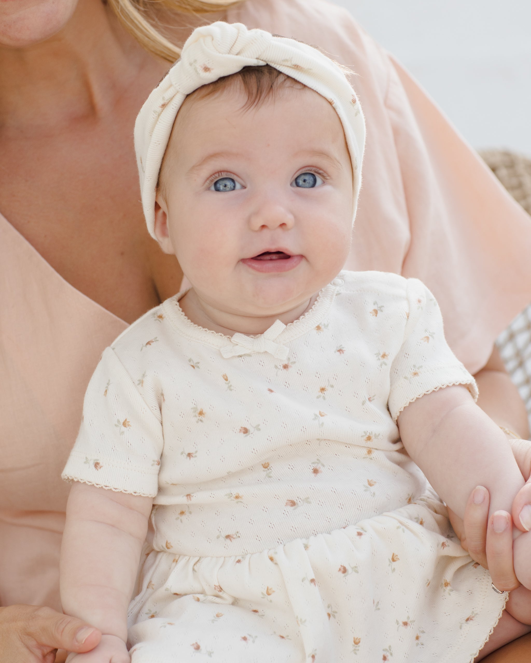 Pointelle Knotted Headband Petit Fleur - Rylee + Cru | Kids Clothes | Trendy Baby Clothes | Modern Infant Outfits |