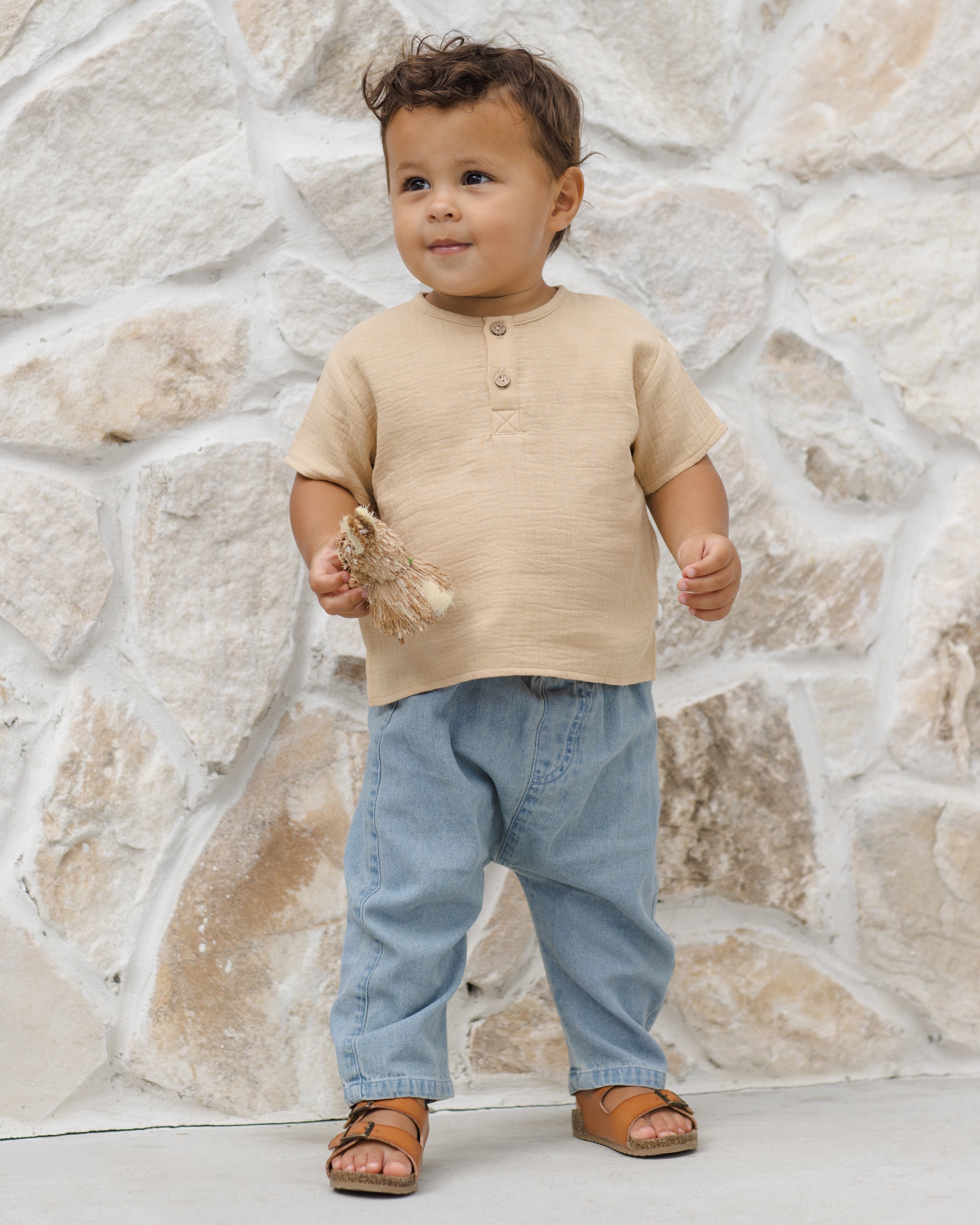 Henry Top Butterscotch - Rylee + Cru | Kids Clothes | Trendy Baby Clothes | Modern Infant Outfits |