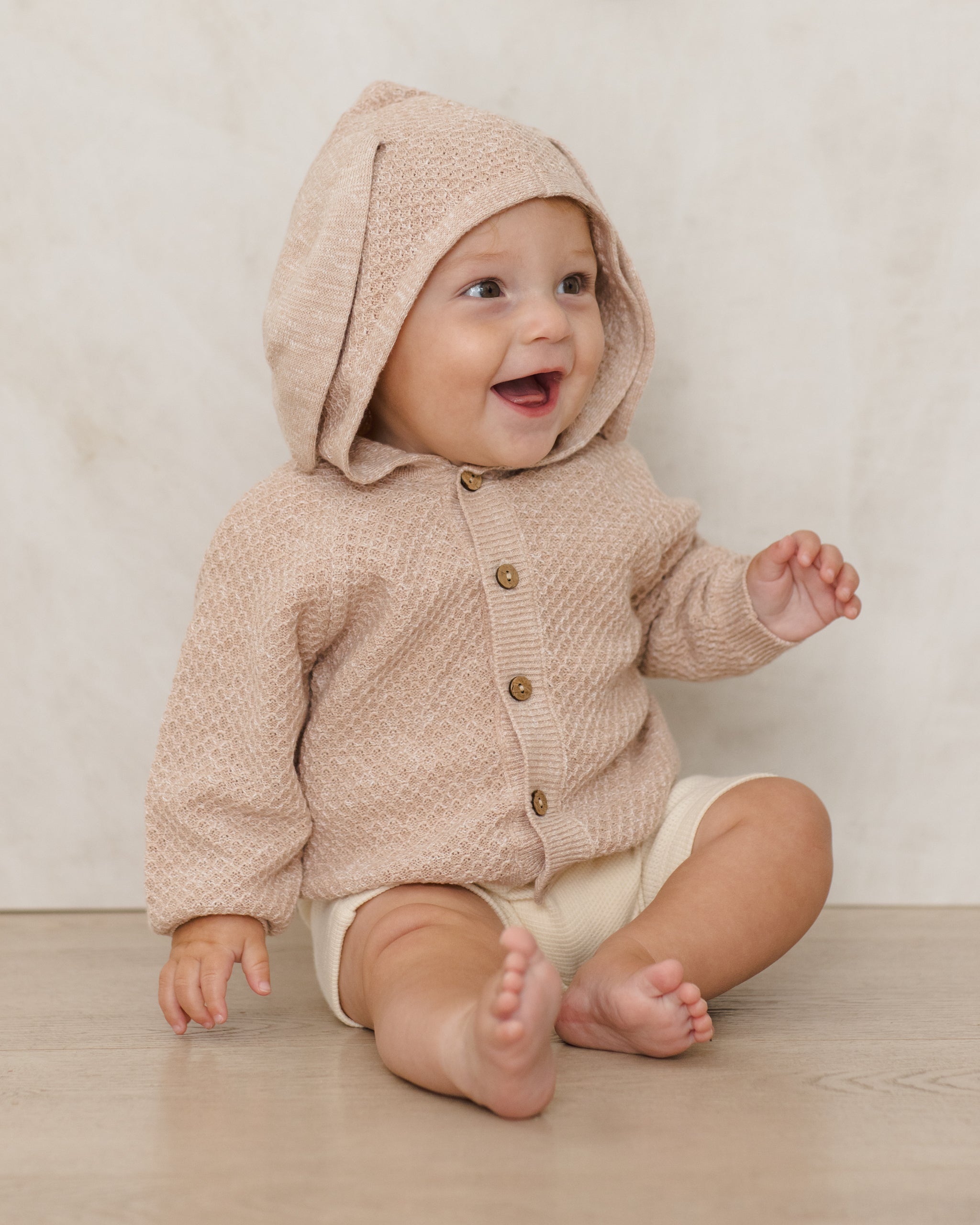 Bunny Knit Sweater Heathered Latte - Rylee + Cru | Kids Clothes | Trendy Baby Clothes | Modern Infant Outfits |