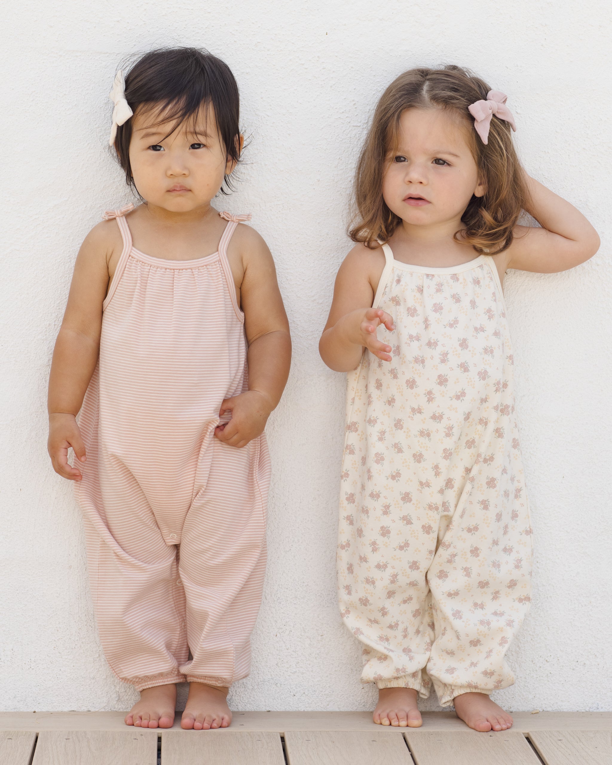 Smocked Jumpsuit Flower Field - Rylee + Cru | Kids Clothes | Trendy Baby Clothes | Modern Infant Outfits |