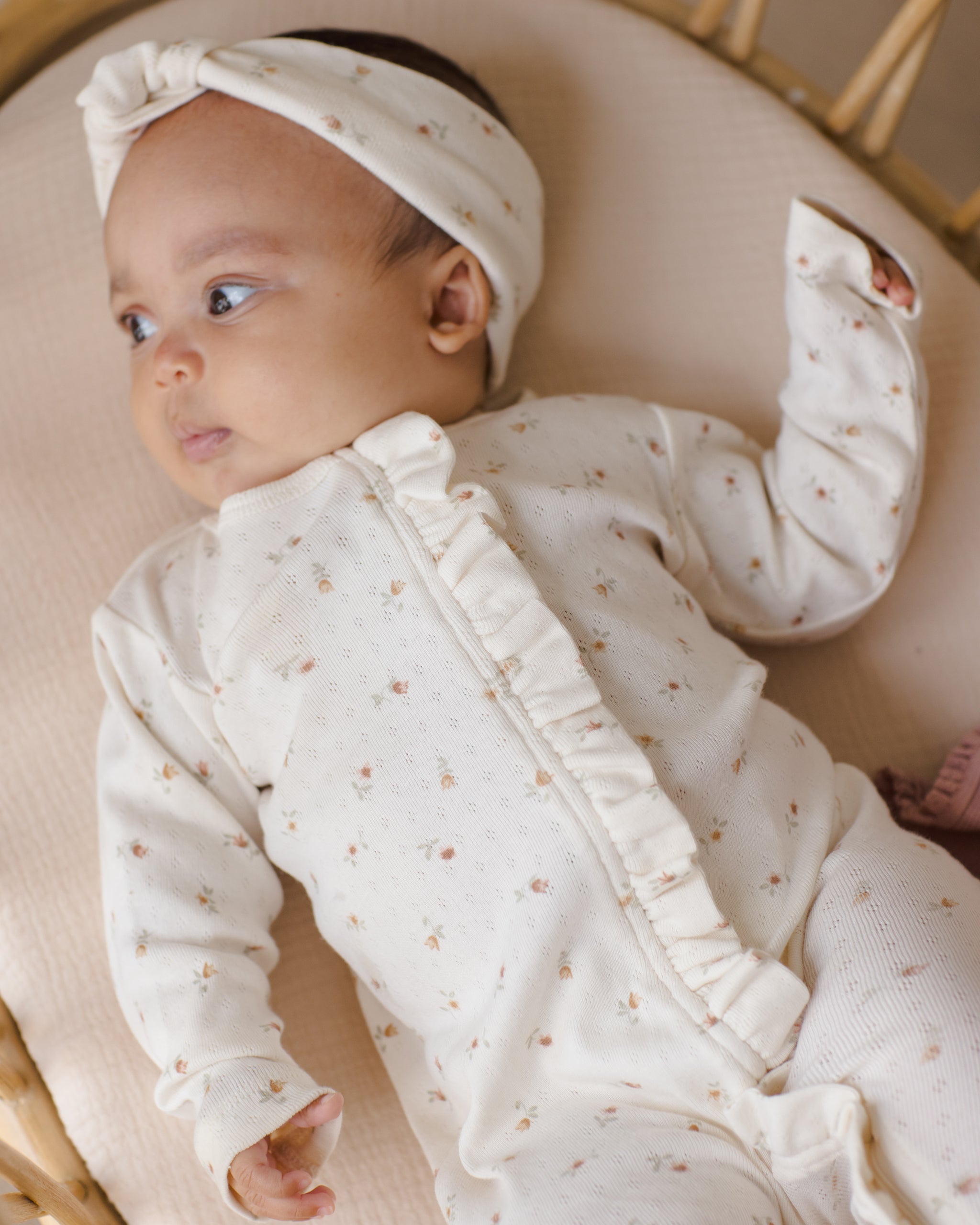 Ruffle Jumpsuit Petit Fleur - Rylee + Cru | Kids Clothes | Trendy Baby Clothes | Modern Infant Outfits |