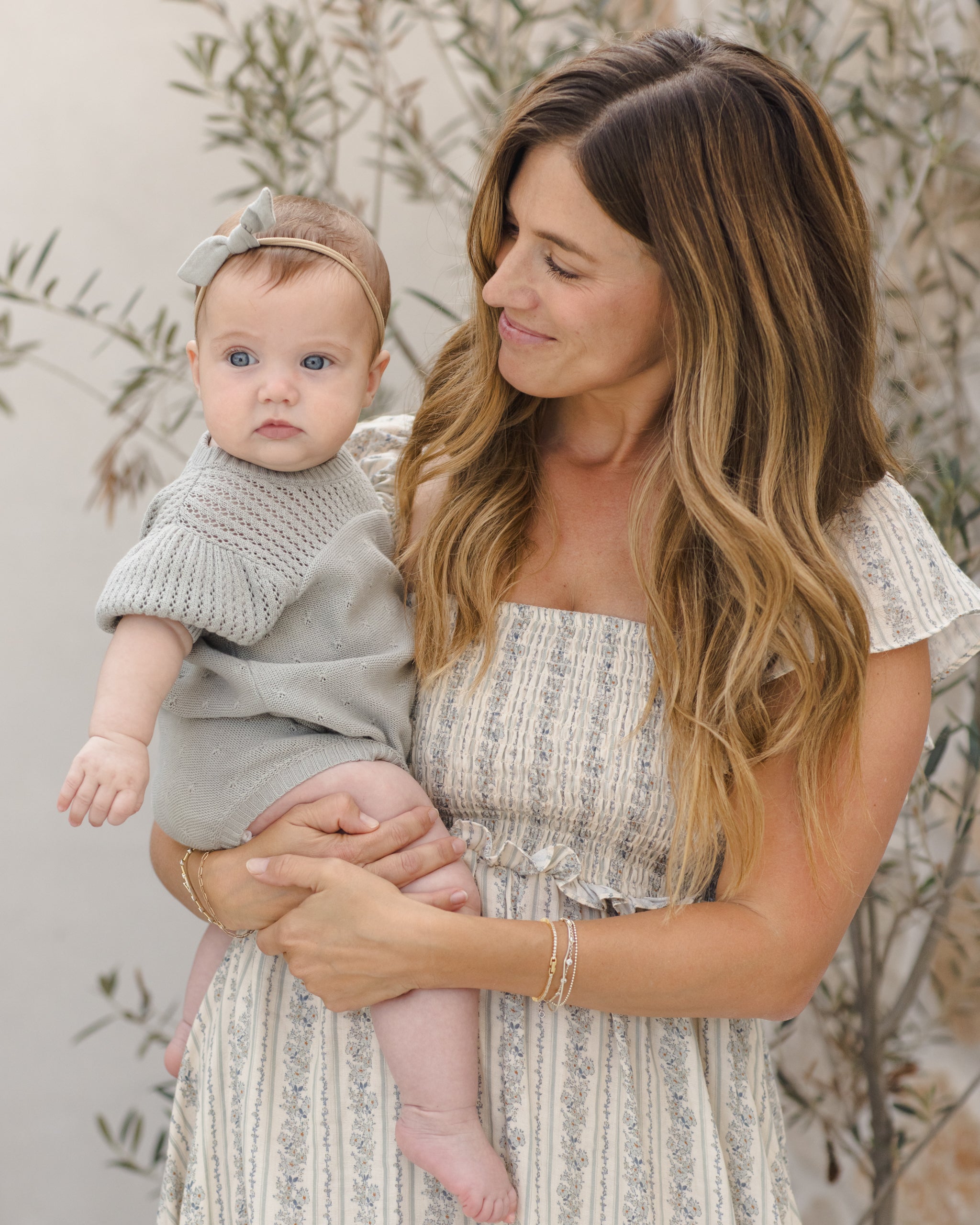 Pointelle Knit Romper Sage - Rylee + Cru | Kids Clothes | Trendy Baby Clothes | Modern Infant Outfits |