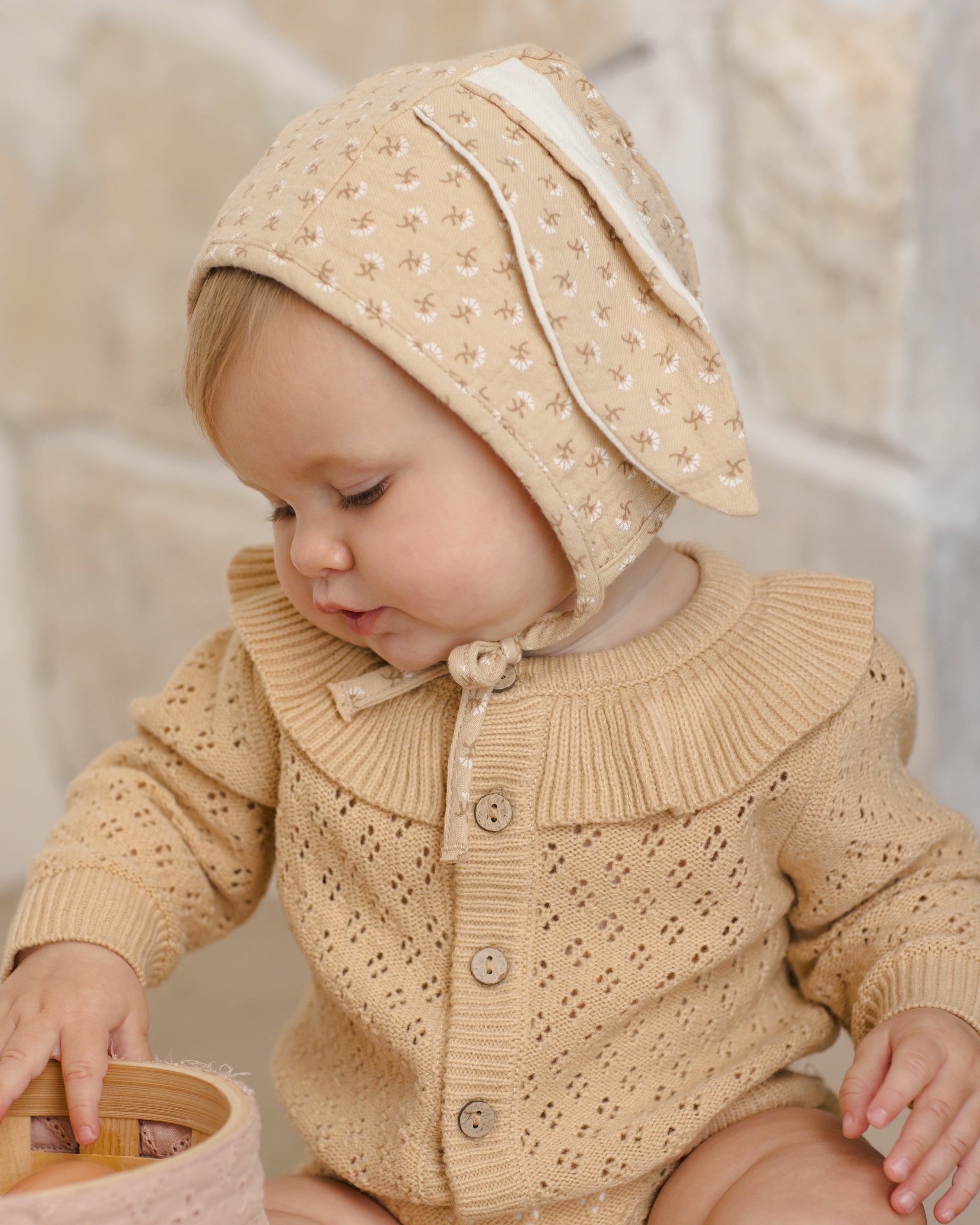 Ruffle Collar Cardigan Butterscotch - Rylee + Cru | Kids Clothes | Trendy Baby Clothes | Modern Infant Outfits |
