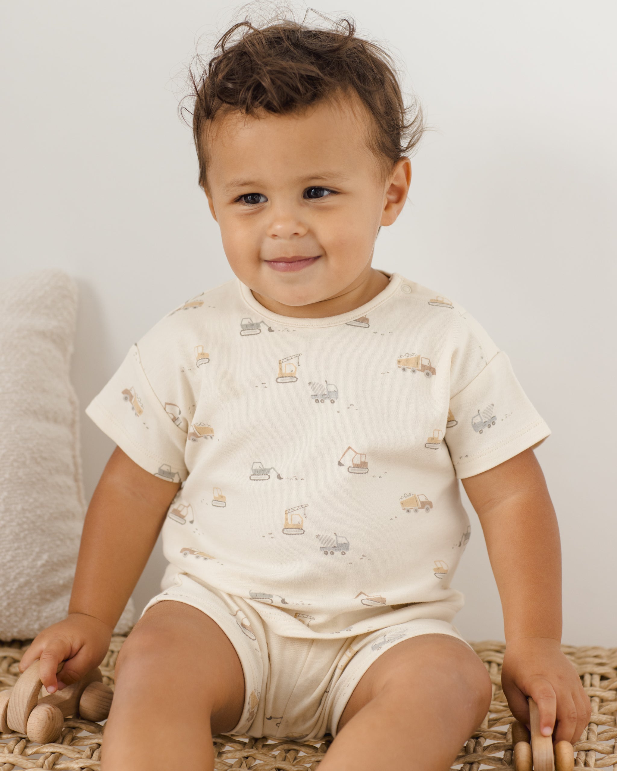 Frankie Set Construction Trucks - Rylee + Cru | Kids Clothes | Trendy Baby Clothes | Modern Infant Outfits |