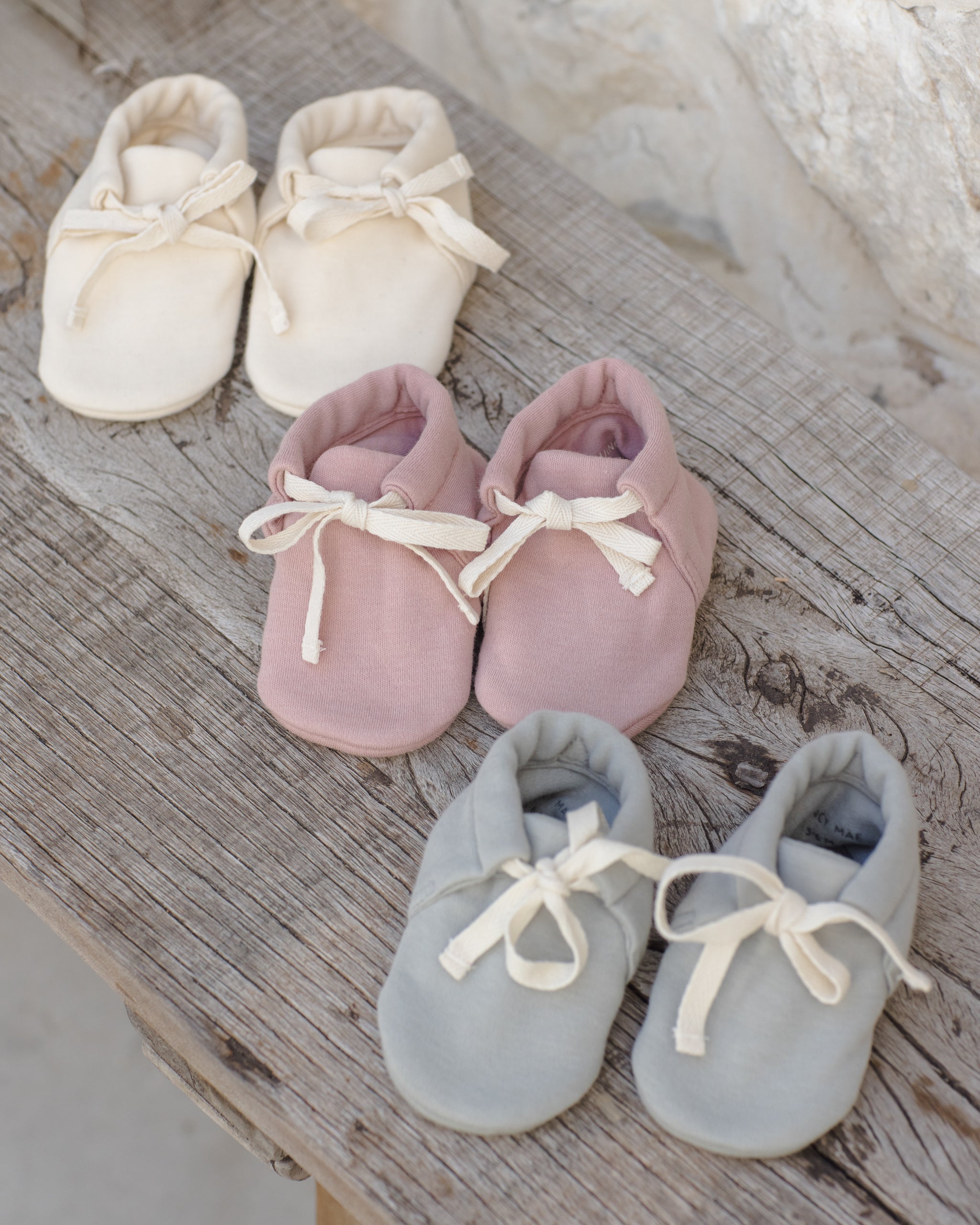 Baby Booties Natural - Rylee + Cru | Kids Clothes | Trendy Baby Clothes | Modern Infant Outfits |