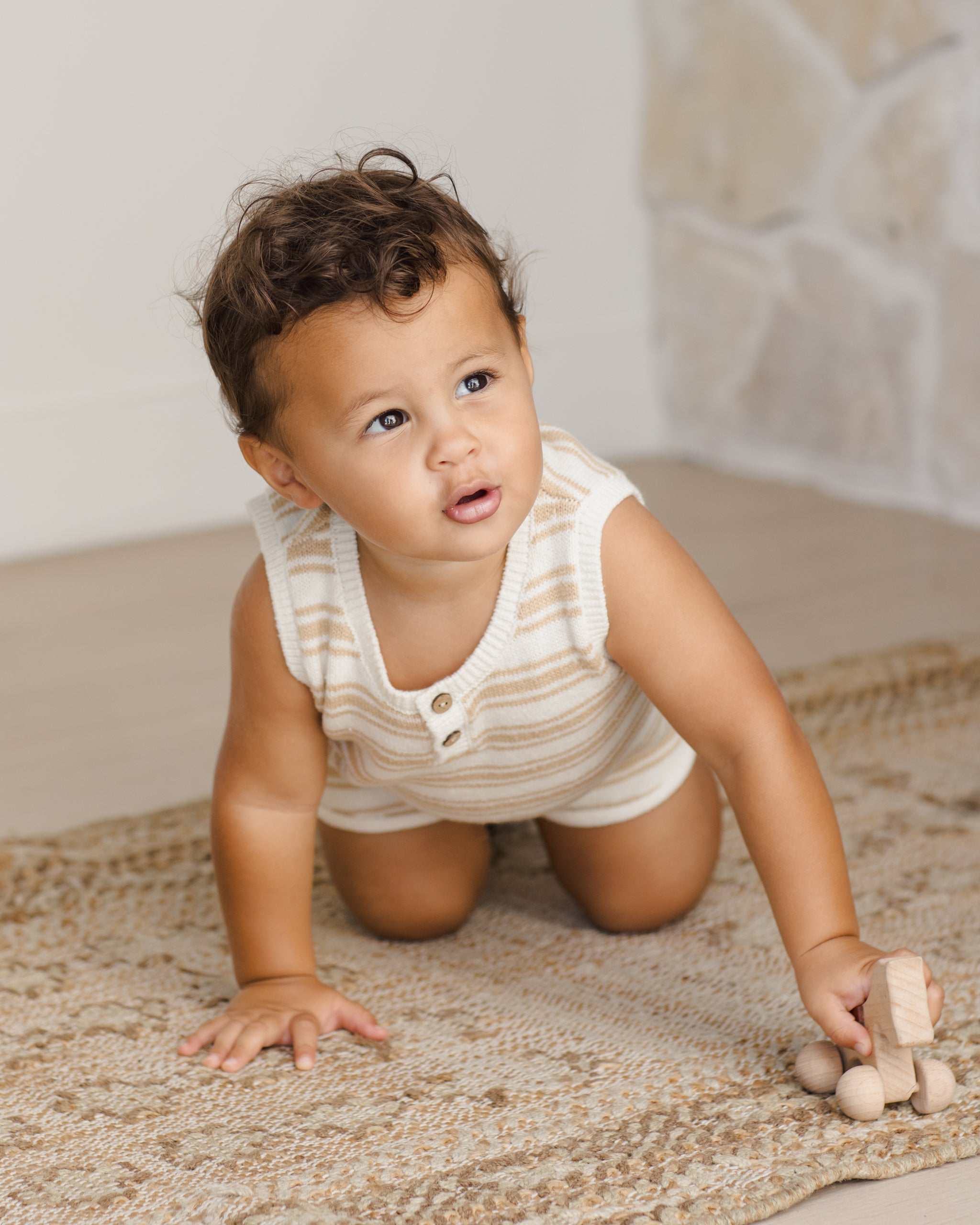 Taylor Knit Set Butterscotch Stripe - Rylee + Cru | Kids Clothes | Trendy Baby Clothes | Modern Infant Outfits |