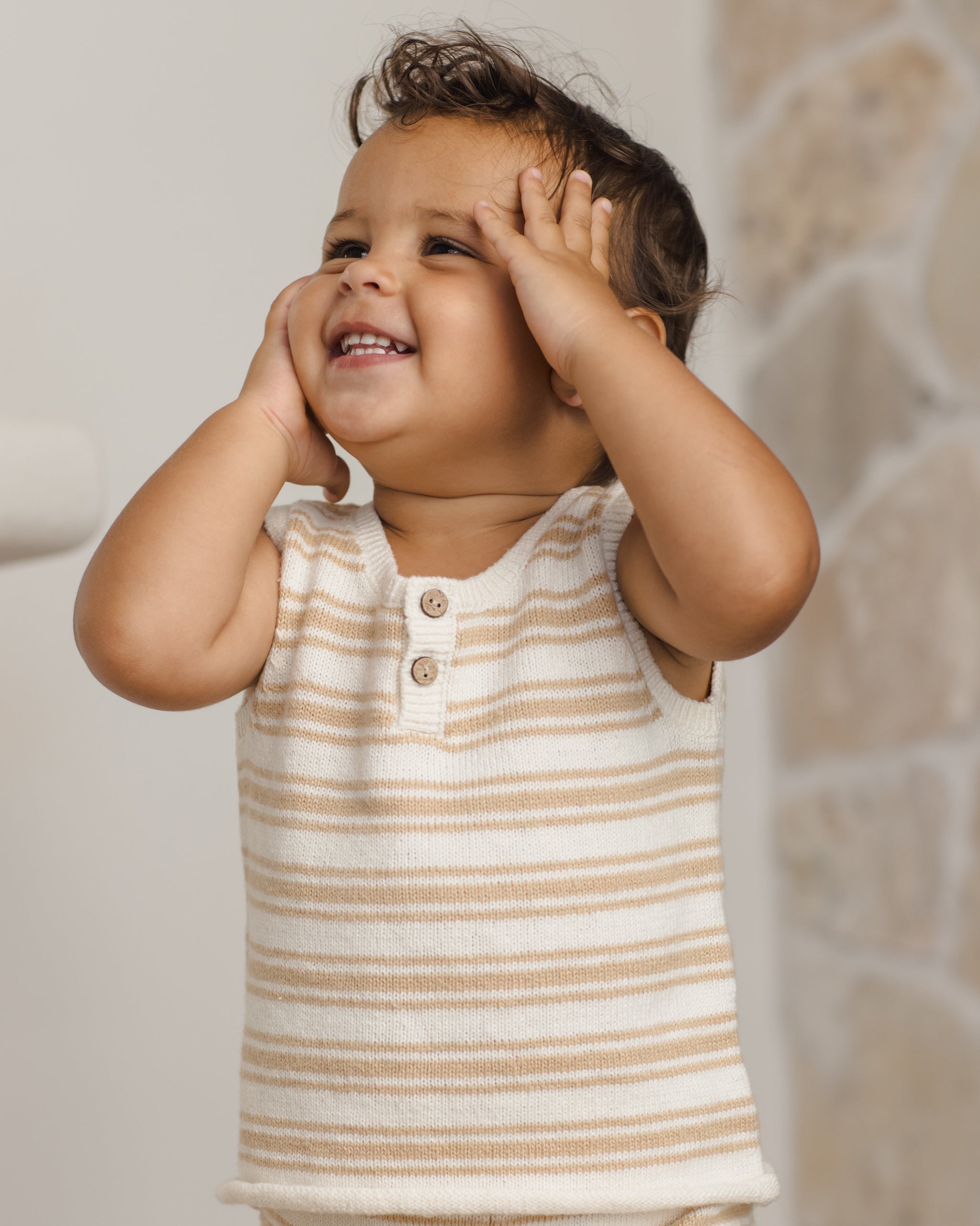 Taylor Knit Set Butterscotch Stripe - Rylee + Cru | Kids Clothes | Trendy Baby Clothes | Modern Infant Outfits |