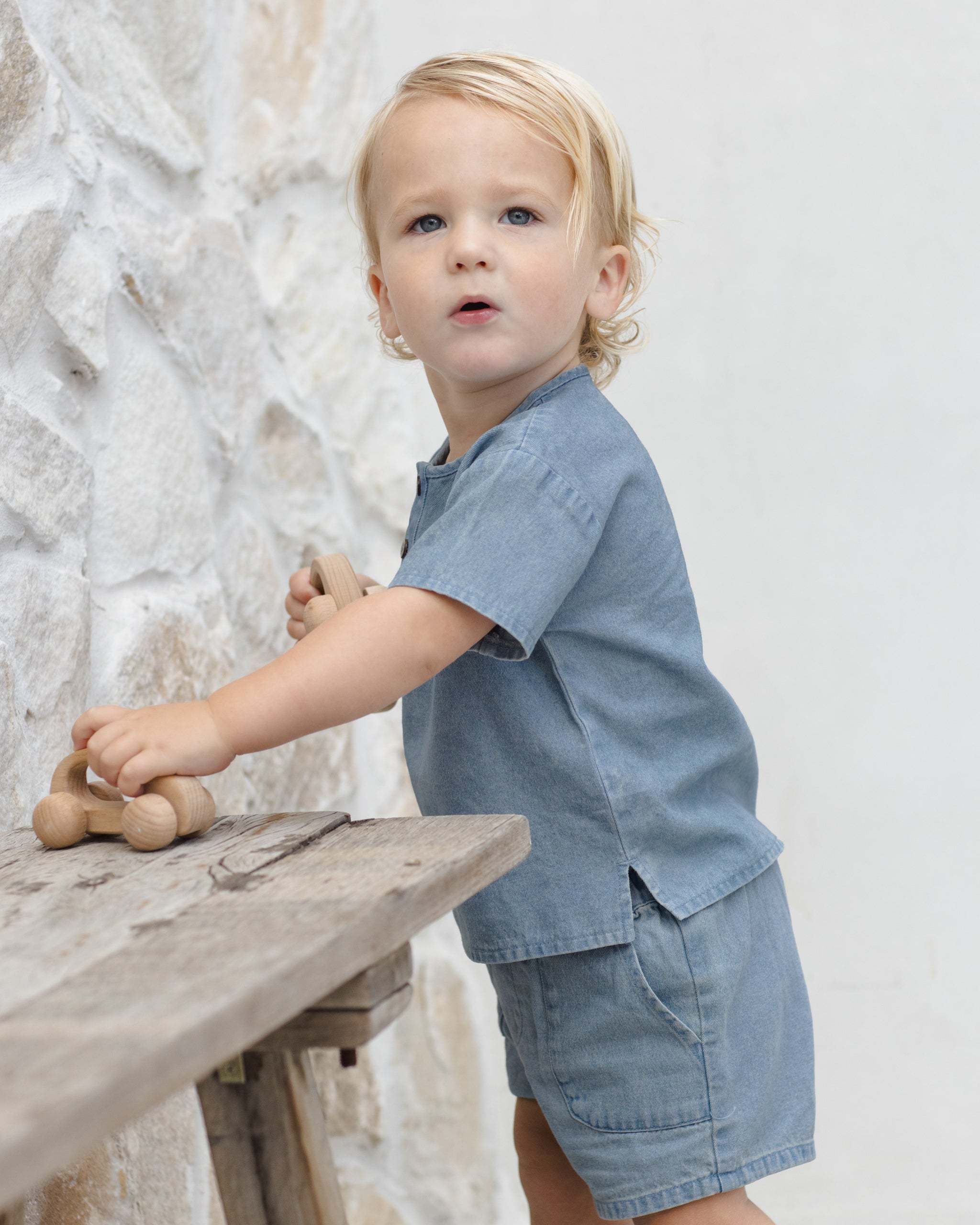 Utility Short Chambray - Rylee + Cru | Kids Clothes | Trendy Baby Clothes | Modern Infant Outfits |