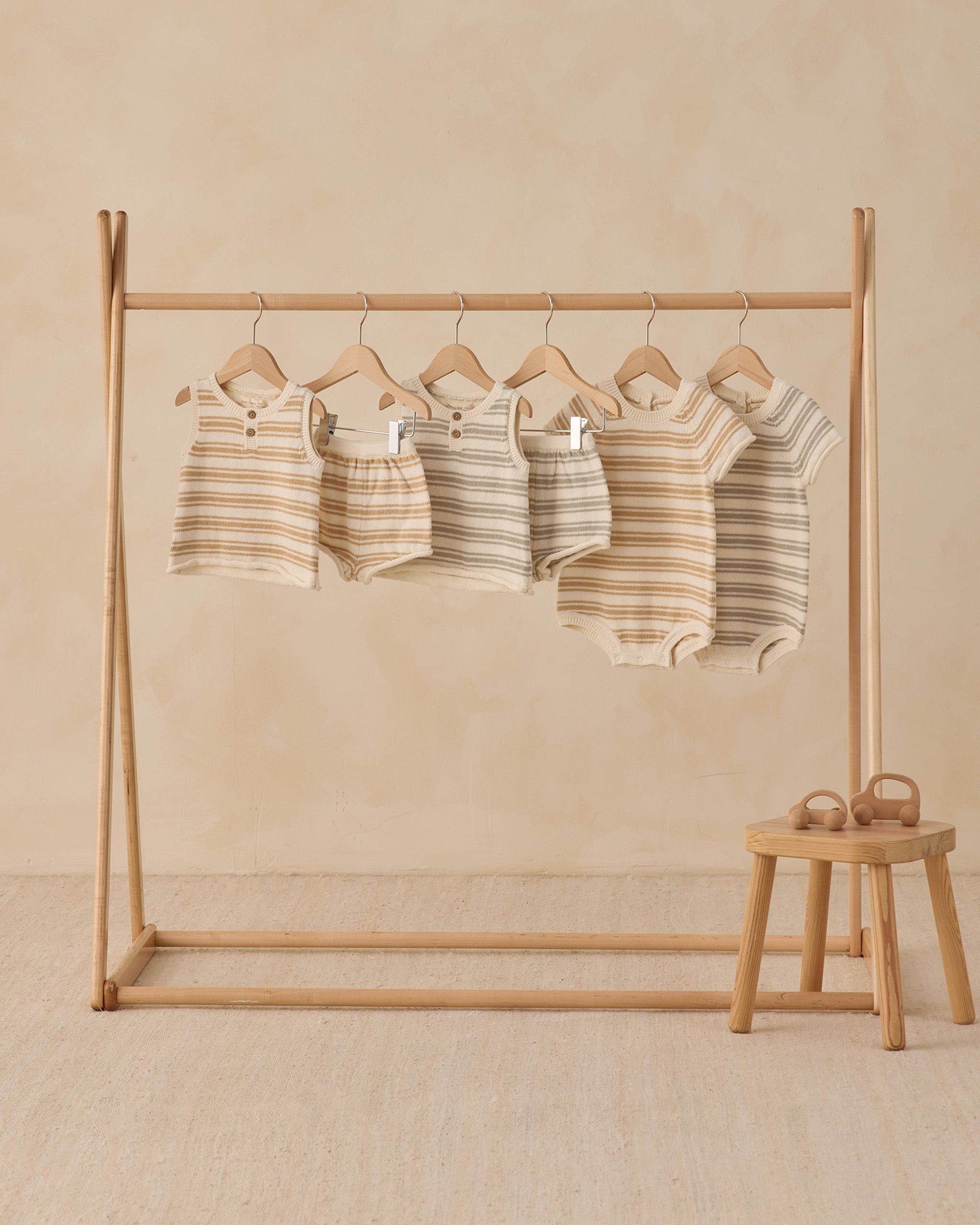 Taylor Knit Set Butterscotch Stripe - Rylee + Cru | Kids Clothes | Trendy Baby Clothes | Modern Infant Outfits |