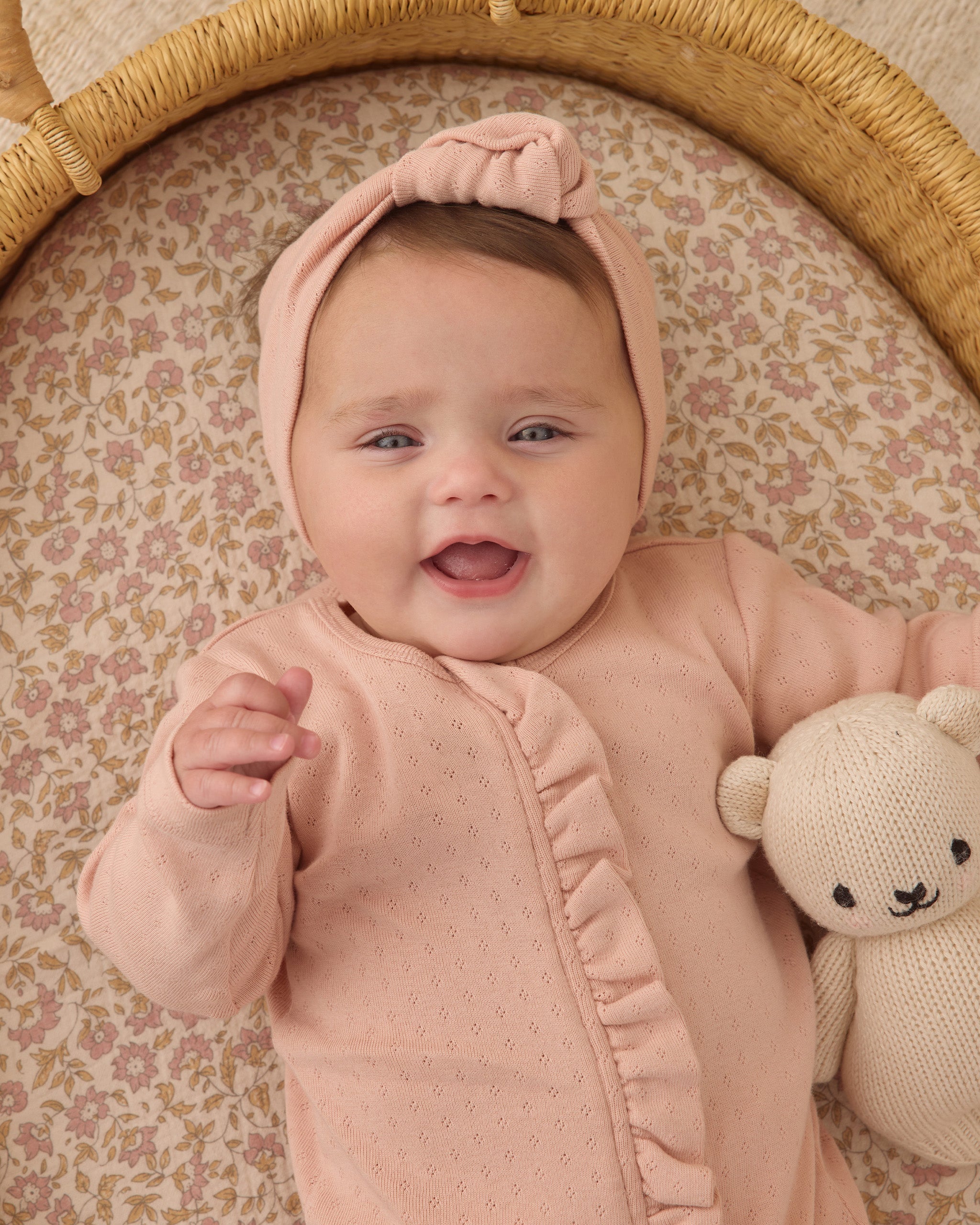 Pointelle Knotted Headband Melon - Rylee + Cru | Kids Clothes | Trendy Baby Clothes | Modern Infant Outfits |