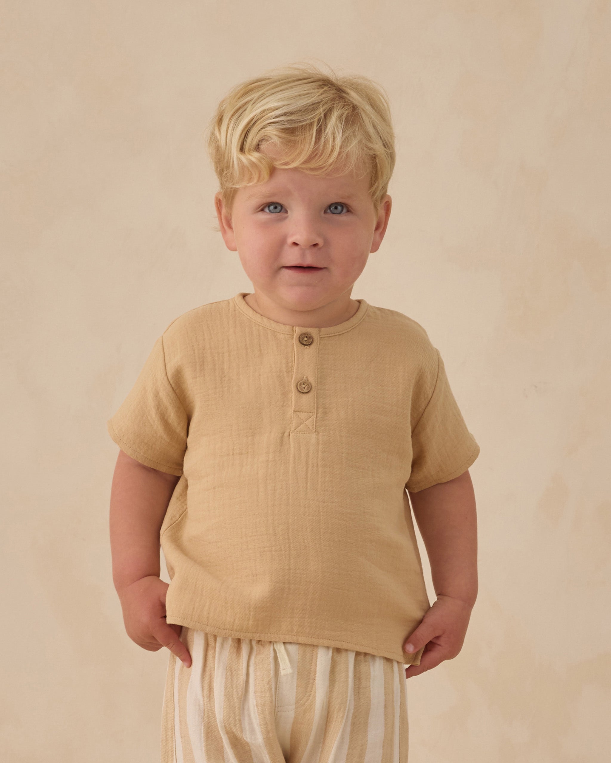 Henry Top Butterscotch - Rylee + Cru | Kids Clothes | Trendy Baby Clothes | Modern Infant Outfits |