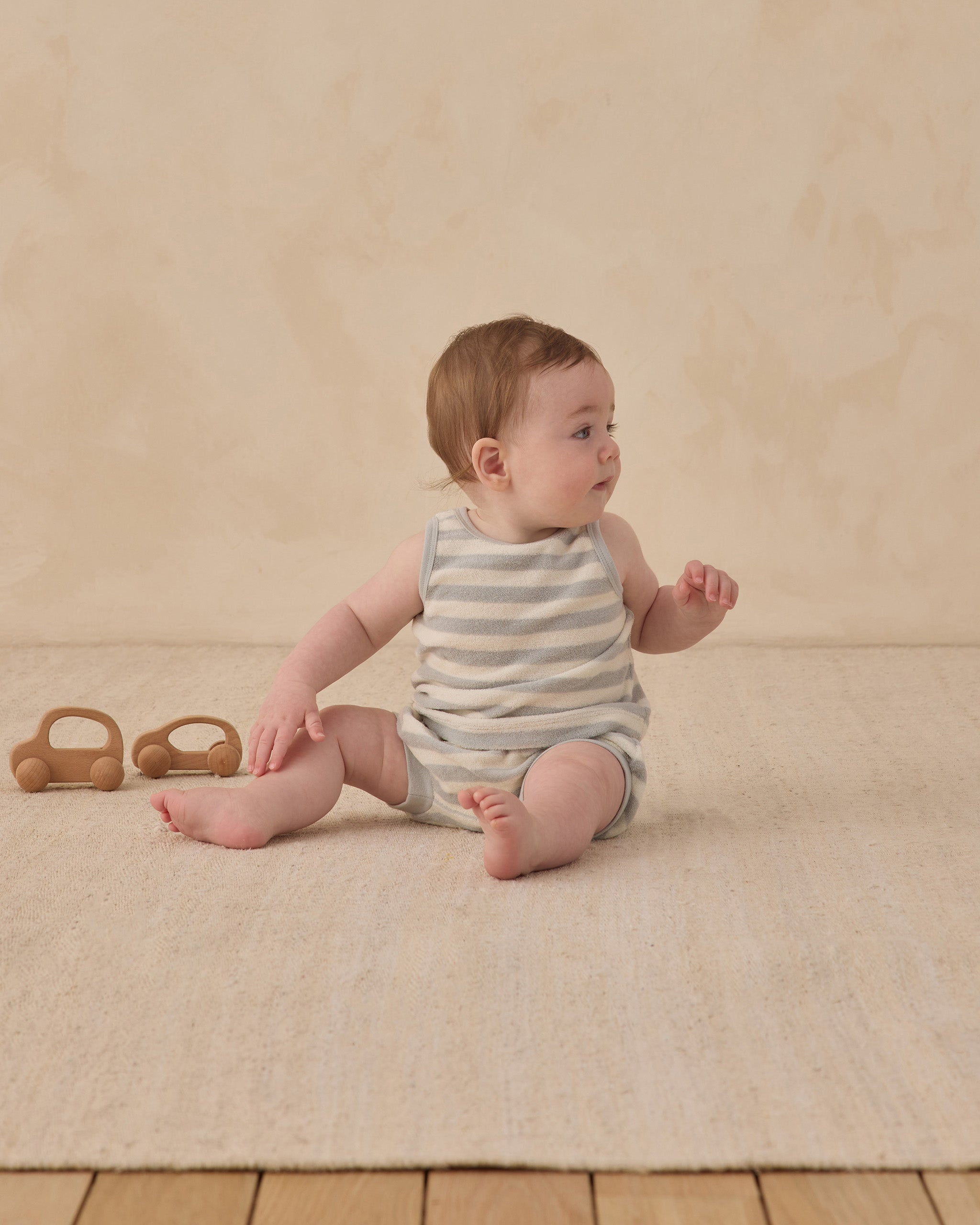 Terry Tank + Short Set Sky Stripe - Rylee + Cru | Kids Clothes | Trendy Baby Clothes | Modern Infant Outfits |