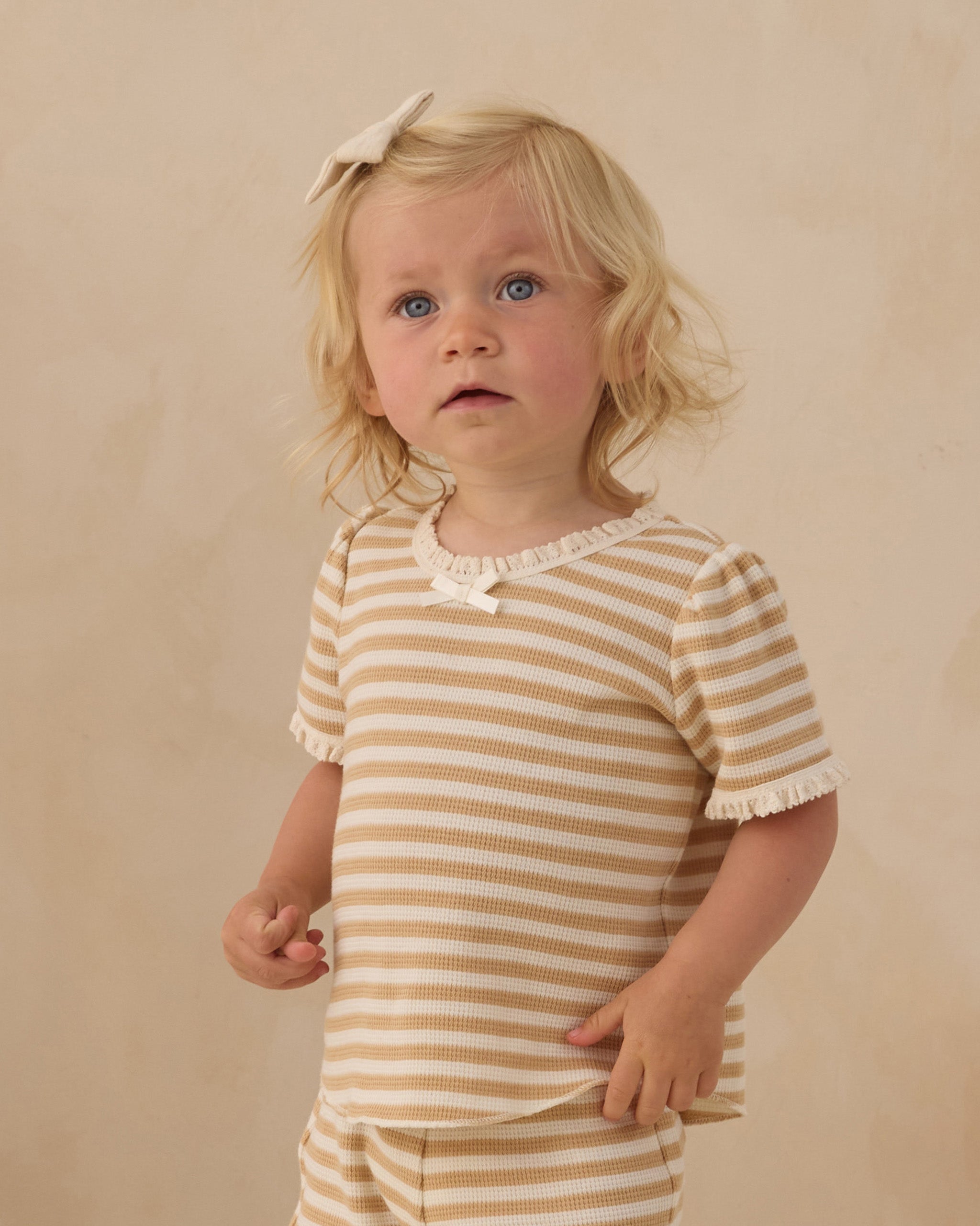 Ruby Set Butterscotch Stripe - Rylee + Cru | Kids Clothes | Trendy Baby Clothes | Modern Infant Outfits |