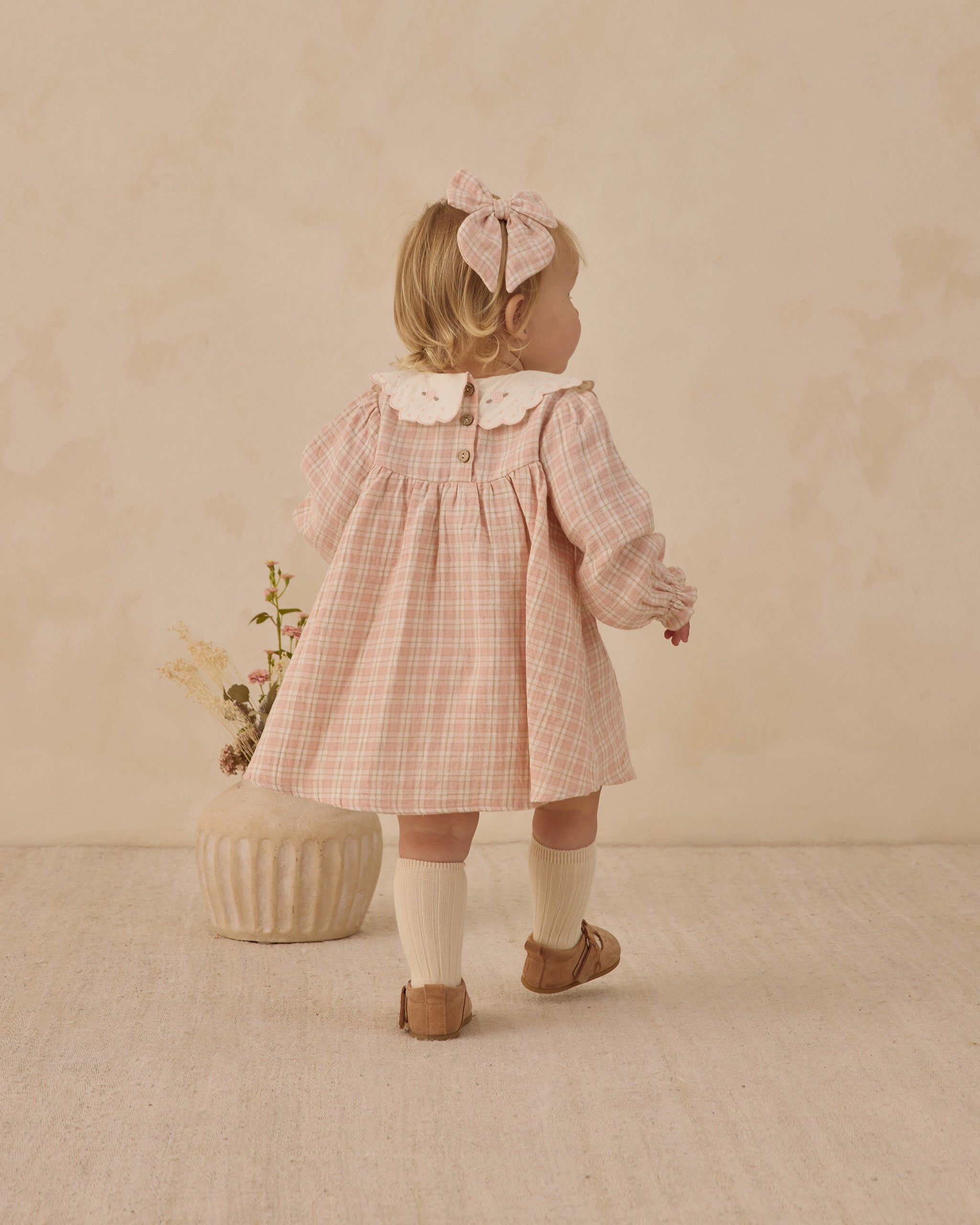 Callie Dress Pink Plaid - Rylee + Cru | Kids Clothes | Trendy Baby Clothes | Modern Infant Outfits |