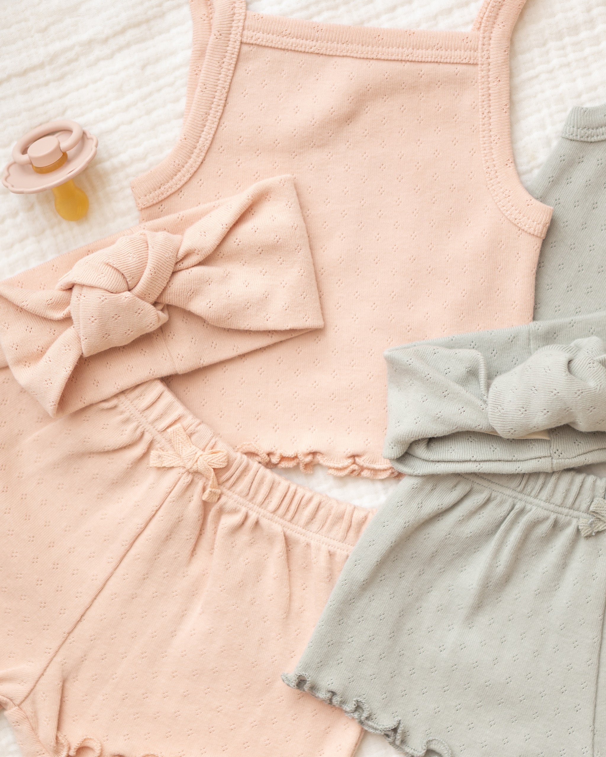 Pointelle Knotted Headband Melon - Rylee + Cru | Kids Clothes | Trendy Baby Clothes | Modern Infant Outfits |