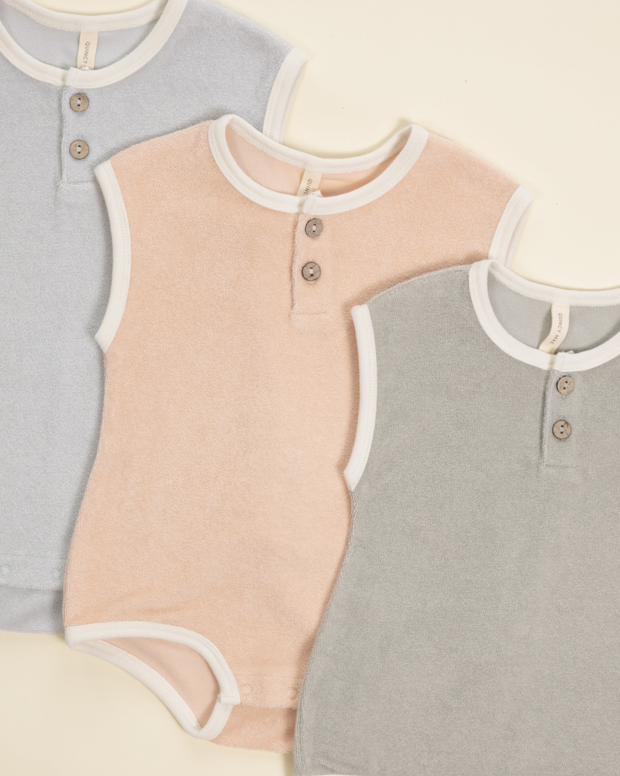 Terry Cloth Romper Sage - Rylee + Cru | Kids Clothes | Trendy Baby Clothes | Modern Infant Outfits |