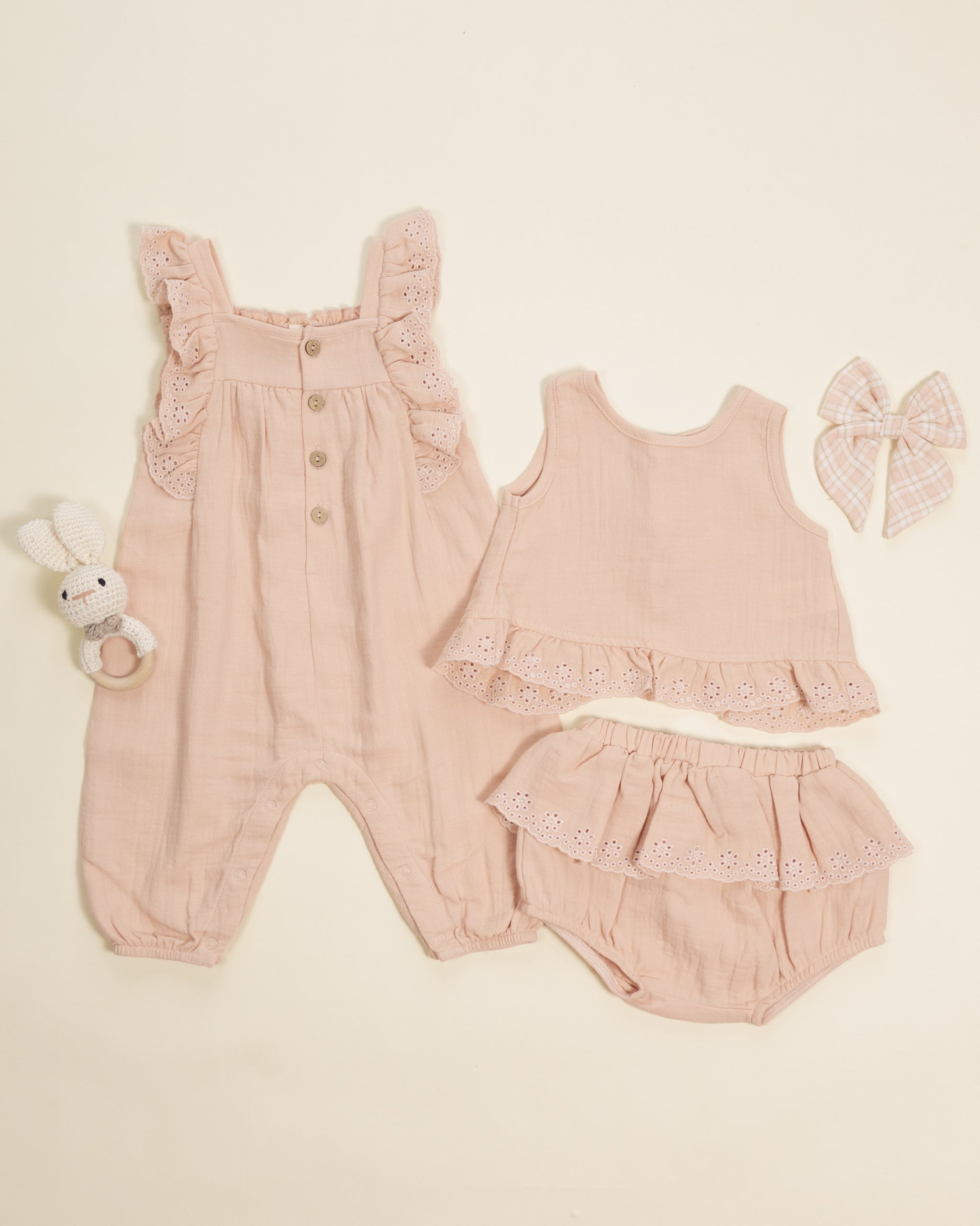 Bow Pink Plaid - Rylee + Cru | Kids Clothes | Trendy Baby Clothes | Modern Infant Outfits |