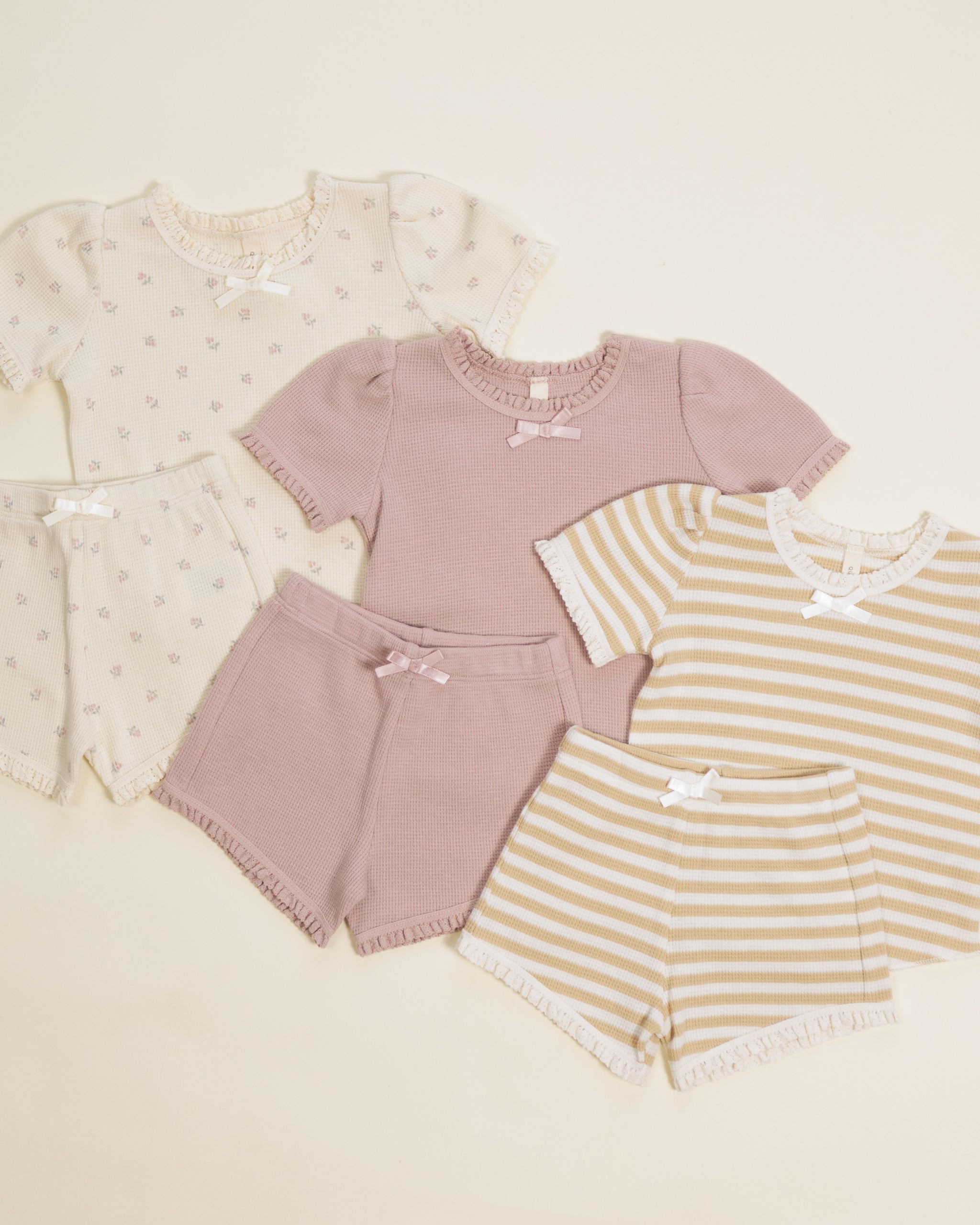 Ruby Set Butterscotch Stripe - Rylee + Cru | Kids Clothes | Trendy Baby Clothes | Modern Infant Outfits |