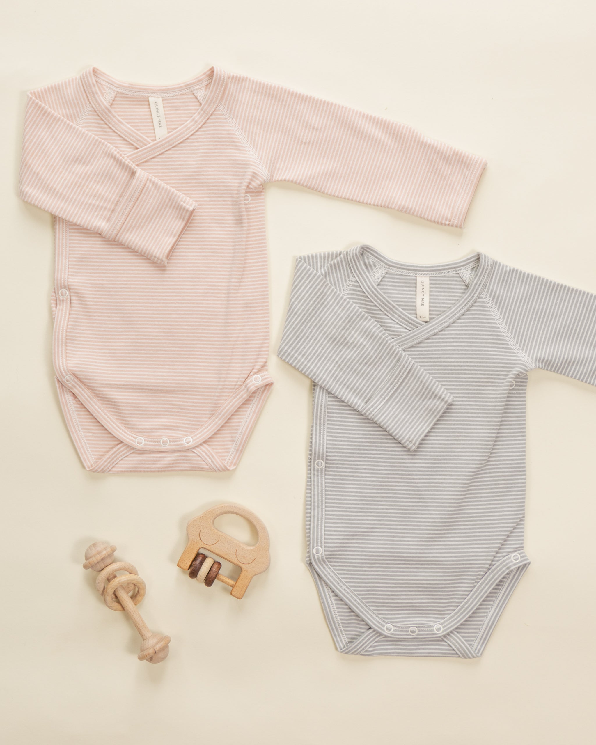 Side Snap Bodysuit Sage Micro Stripe - Rylee + Cru | Kids Clothes | Trendy Baby Clothes | Modern Infant Outfits |