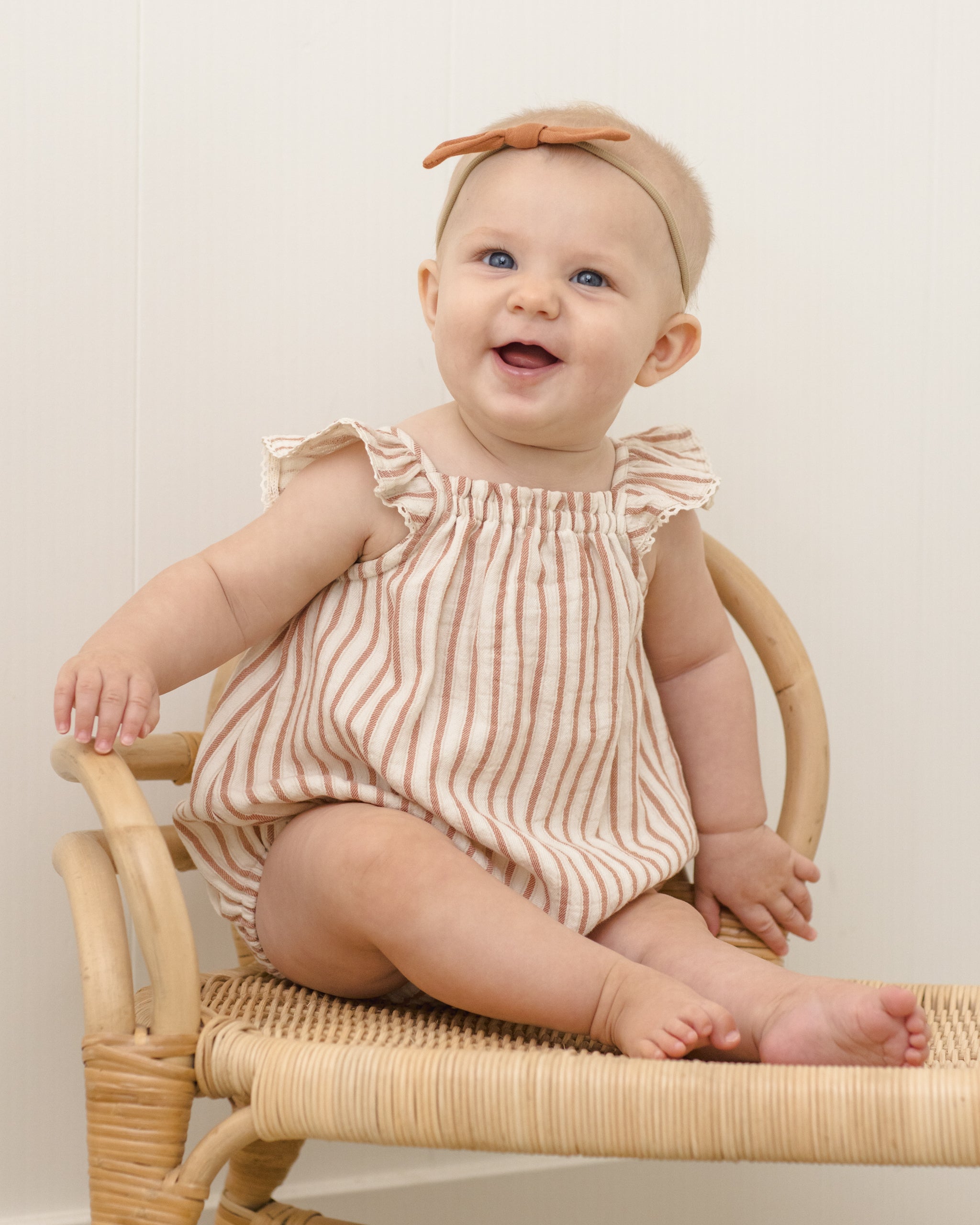 Bonnie Romper Vintage Stripe - Rylee + Cru | Kids Clothes | Trendy Baby Clothes | Modern Infant Outfits |