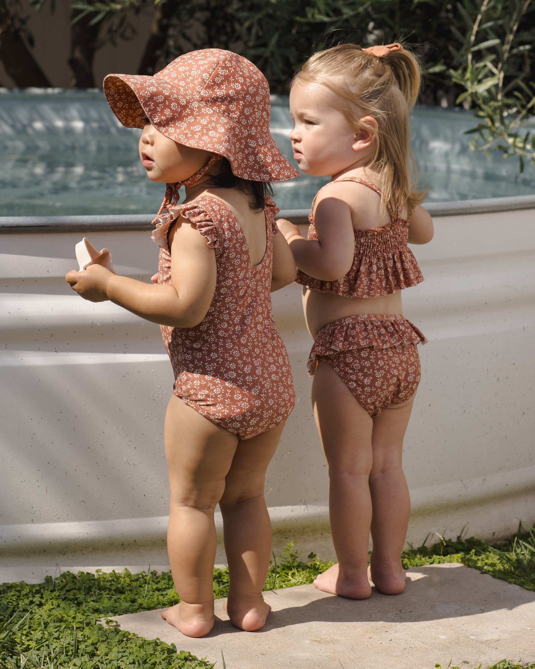 Scoop Back One-Piece Swimsuit Poppy Floral - Rylee + Cru | Kids Clothes | Trendy Baby Clothes | Modern Infant Outfits |