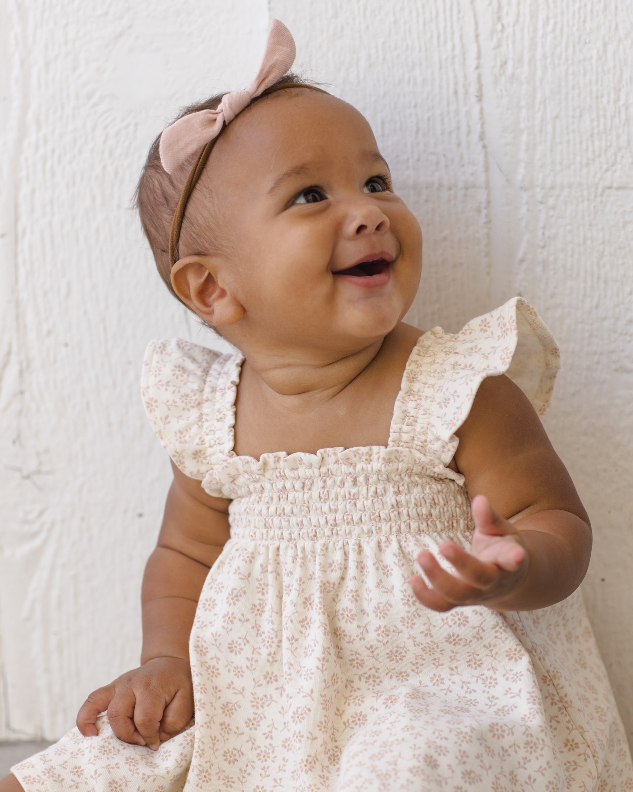 Smocked Jersey Dress Ditsy - Rylee + Cru | Kids Clothes | Trendy Baby Clothes | Modern Infant Outfits |