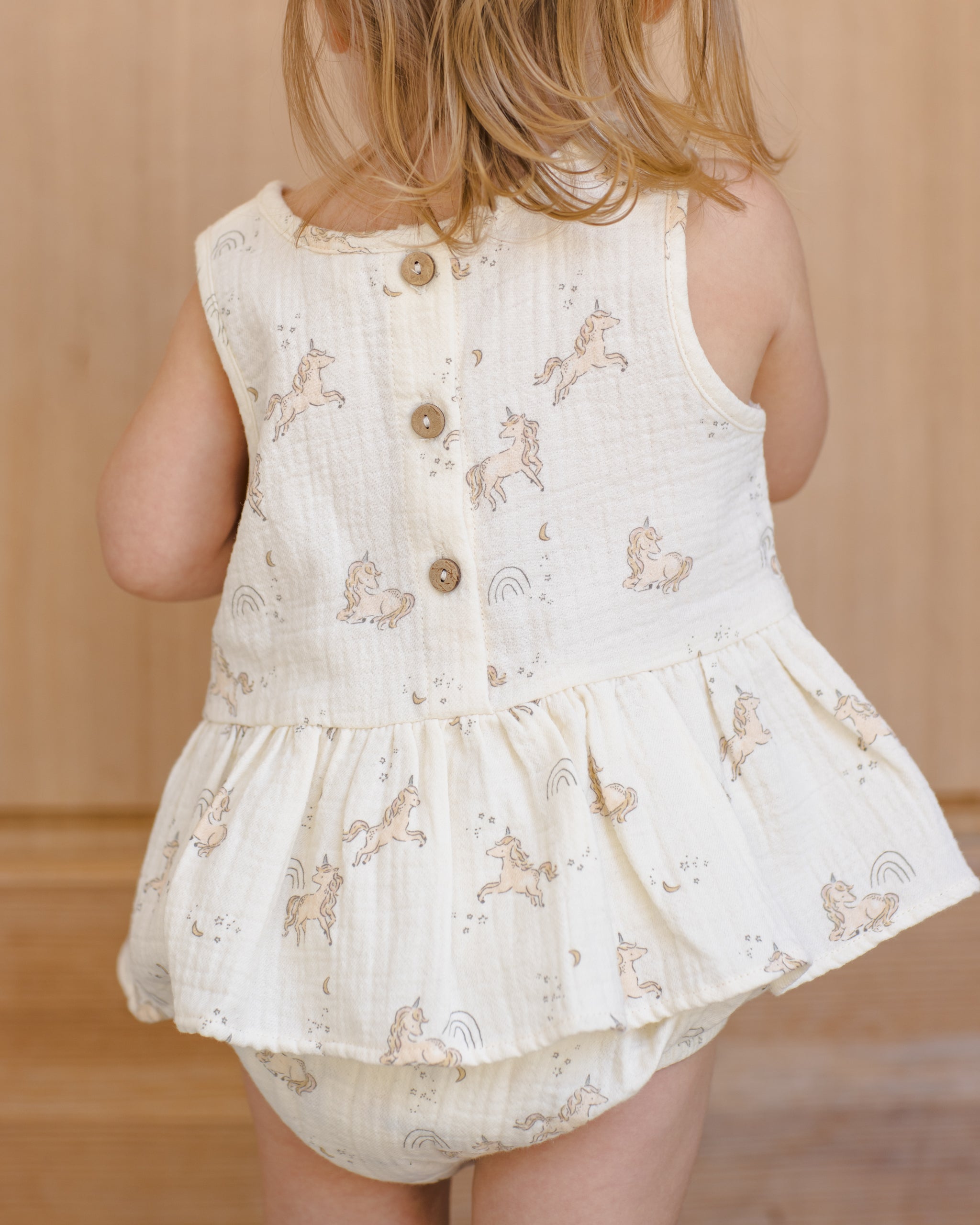 Sleeveless Peplum Set Unicorns - Rylee + Cru | Kids Clothes | Trendy Baby Clothes | Modern Infant Outfits |