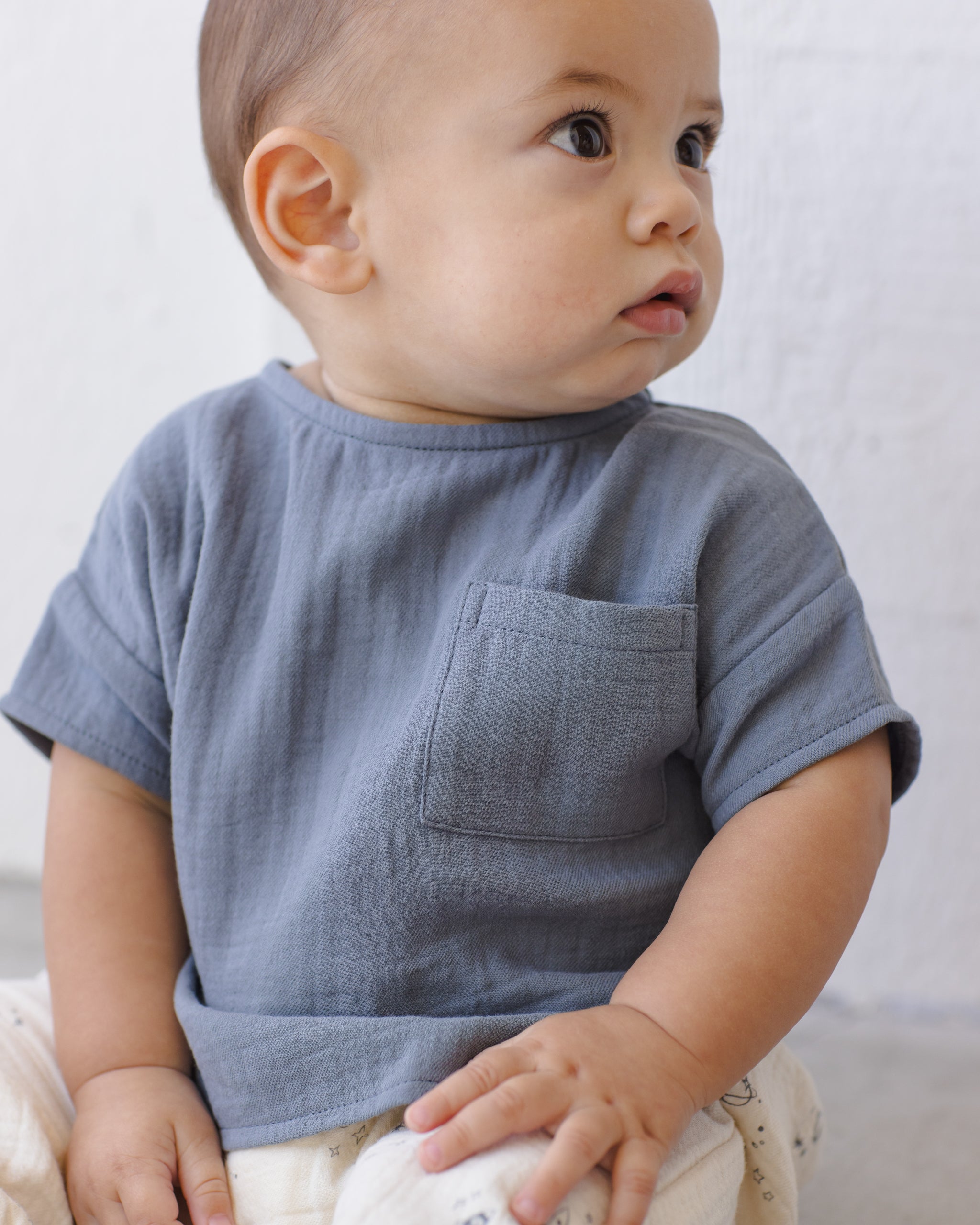 Woven Boxy Top Ocean - Rylee + Cru | Kids Clothes | Trendy Baby Clothes | Modern Infant Outfits |