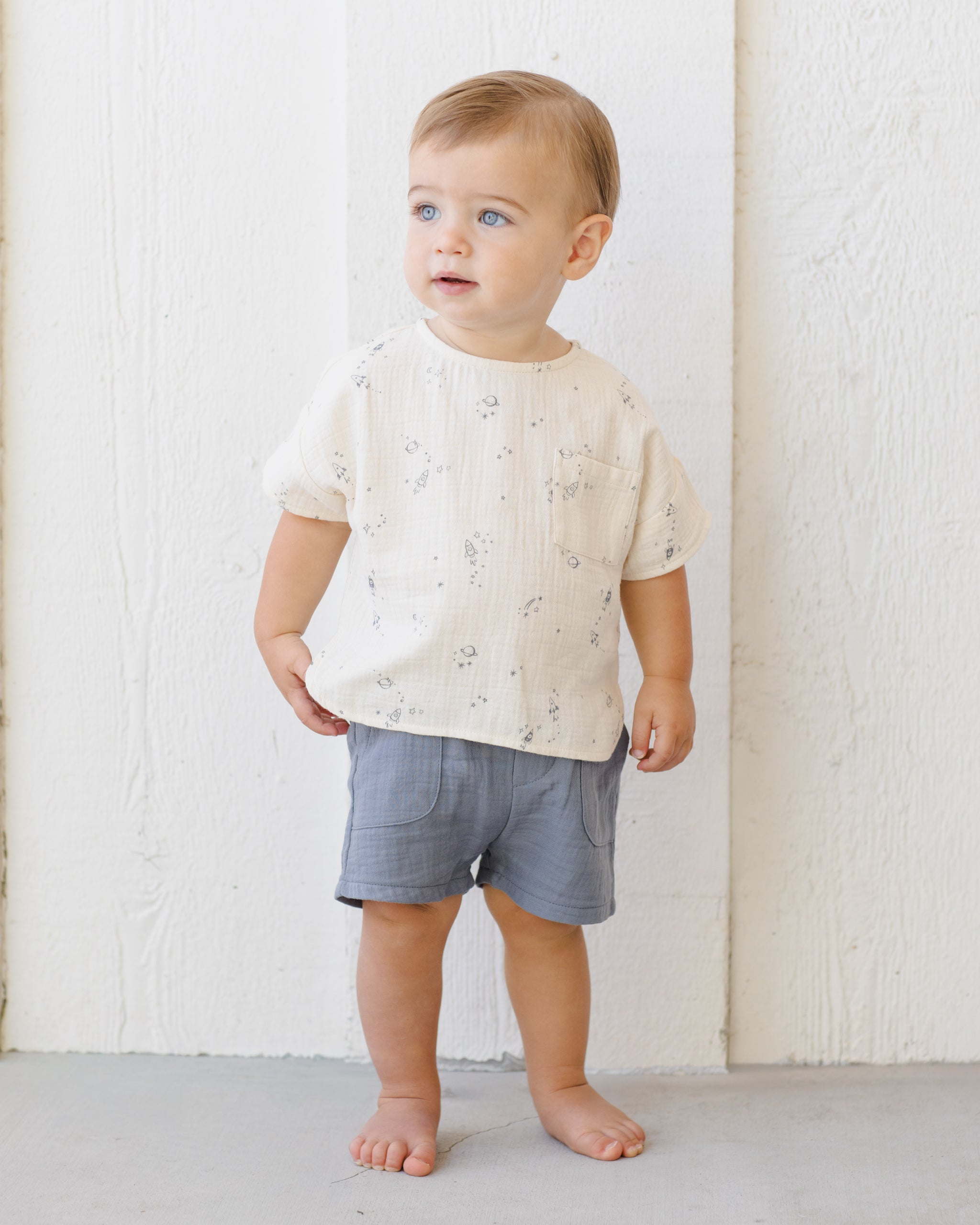 Utility Short Ocean - Rylee + Cru | Kids Clothes | Trendy Baby Clothes | Modern Infant Outfits |