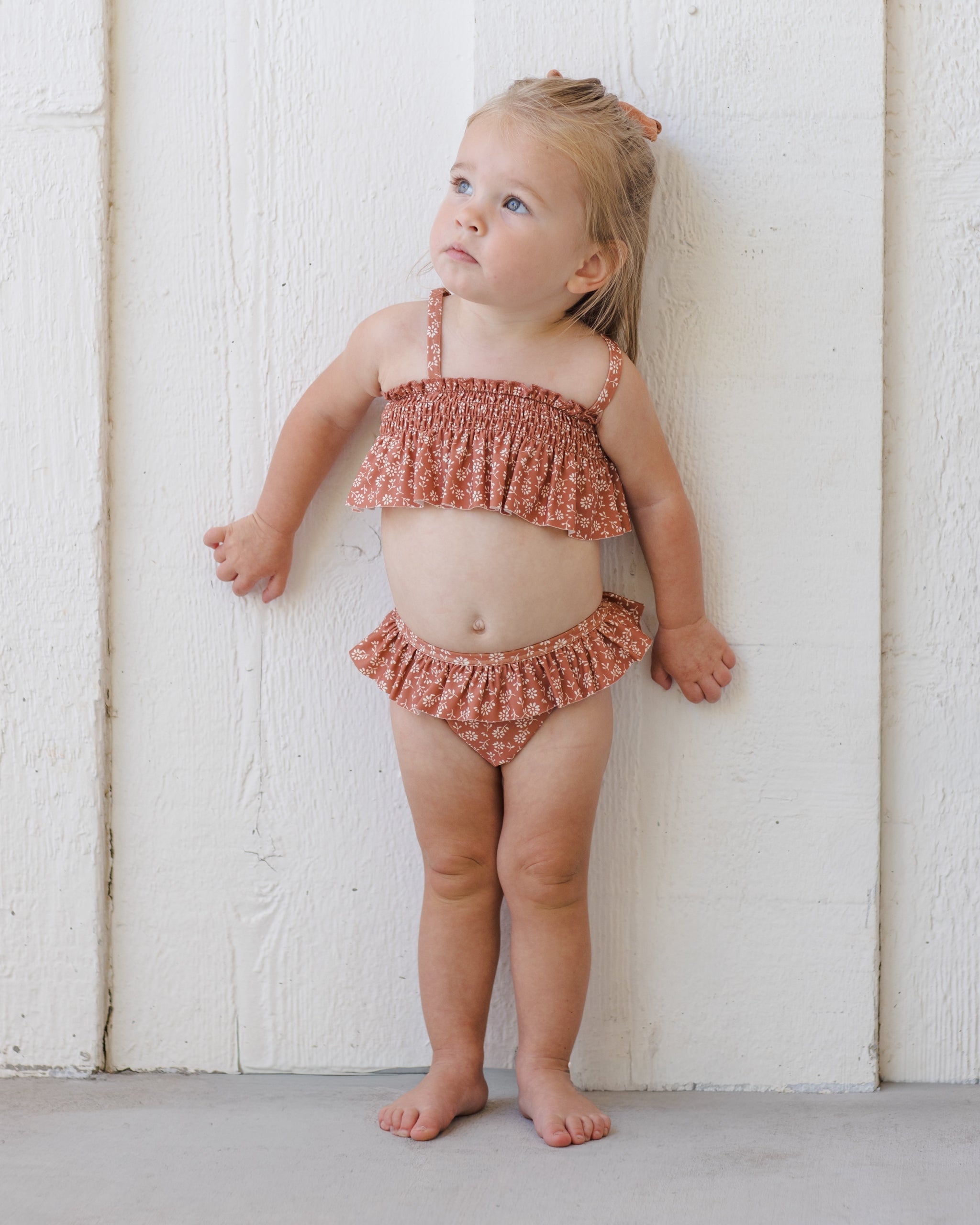 Smocked Ruffle Bikini Poppy Floral - Rylee + Cru | Kids Clothes | Trendy Baby Clothes | Modern Infant Outfits |
