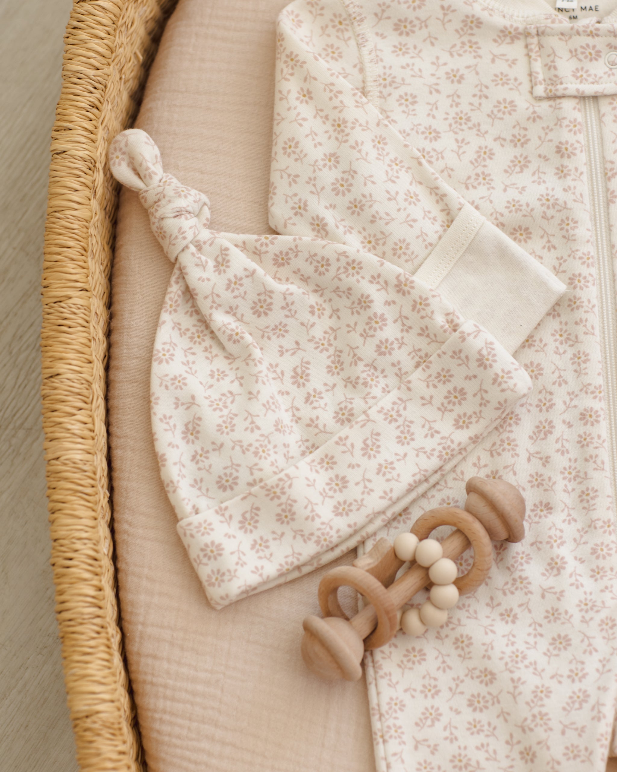 Knotted Baby Hat Ditsy - Rylee + Cru | Kids Clothes | Trendy Baby Clothes | Modern Infant Outfits |