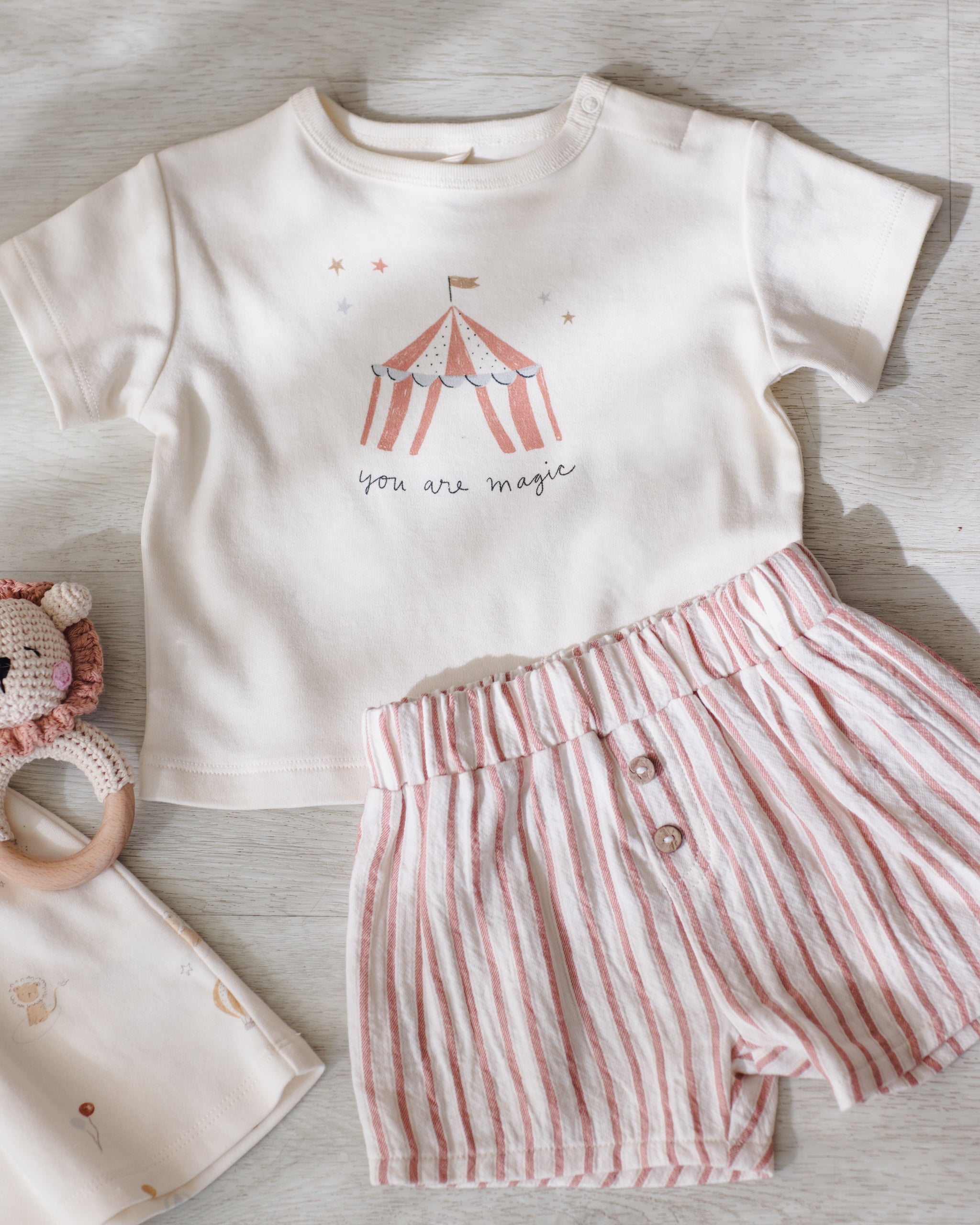 Woven Short Vintage Stripe - Rylee + Cru | Kids Clothes | Trendy Baby Clothes | Modern Infant Outfits |