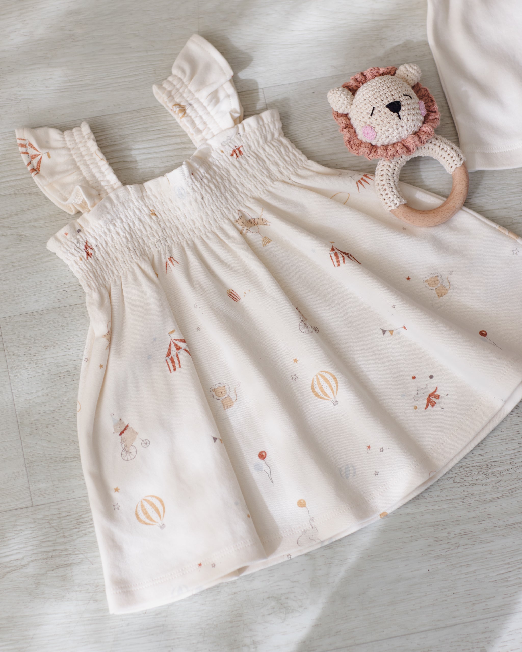 Smocked Jersey Dress Carnival - Rylee + Cru | Kids Clothes | Trendy Baby Clothes | Modern Infant Outfits |