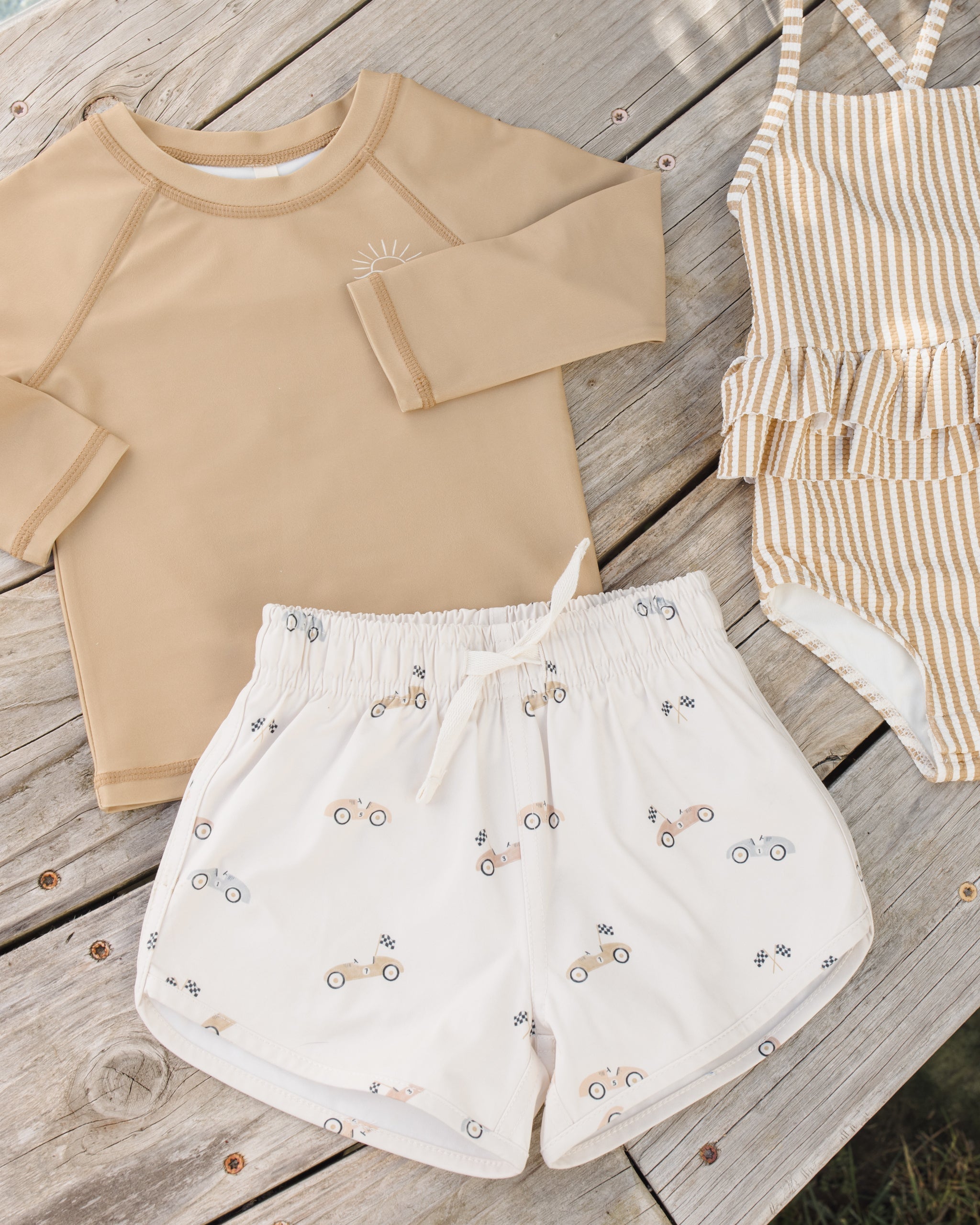 Boys Swim Short Race Car - Rylee + Cru | Kids Clothes | Trendy Baby Clothes | Modern Infant Outfits |