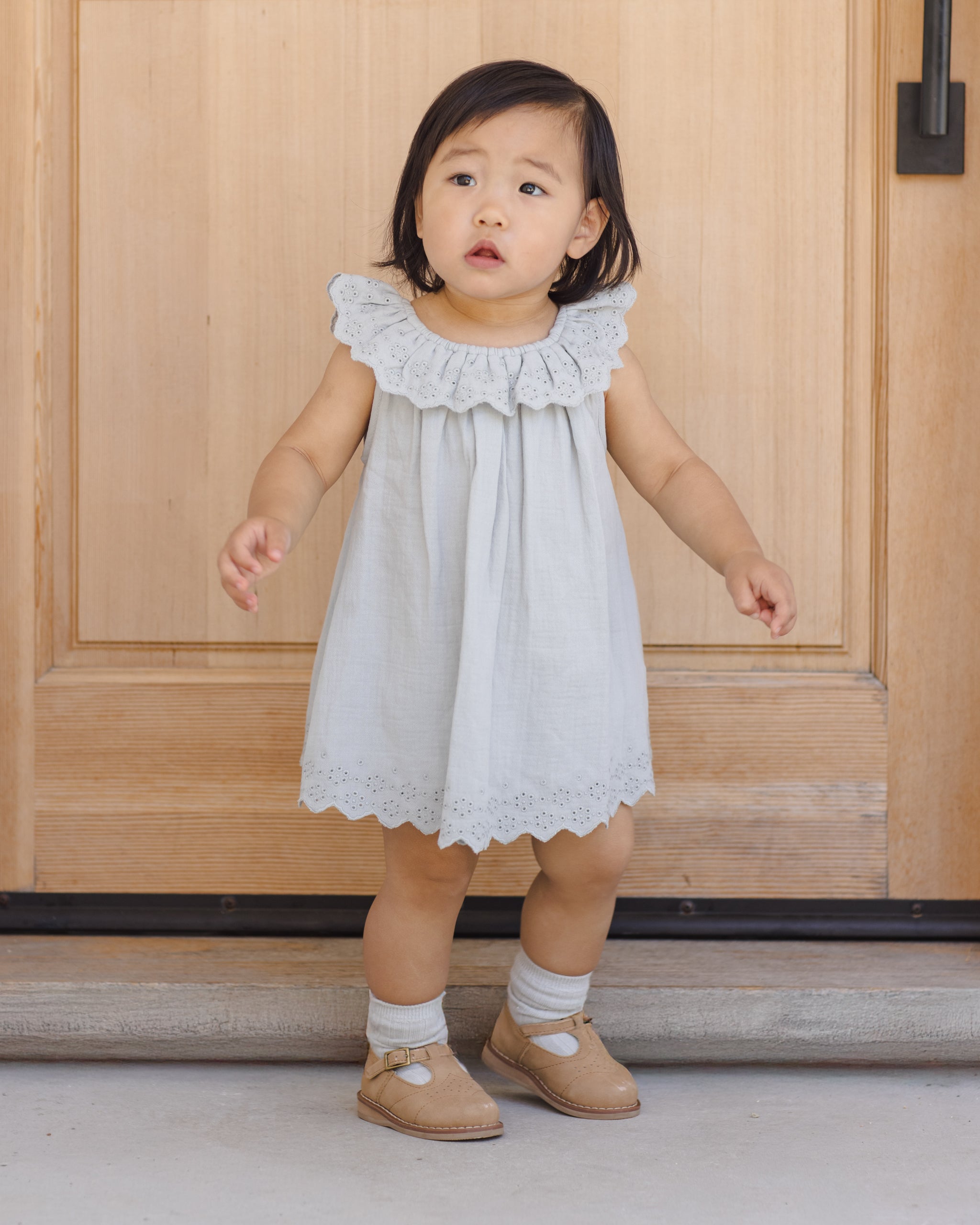 Isla Dress Sky - Rylee + Cru | Kids Clothes | Trendy Baby Clothes | Modern Infant Outfits |
