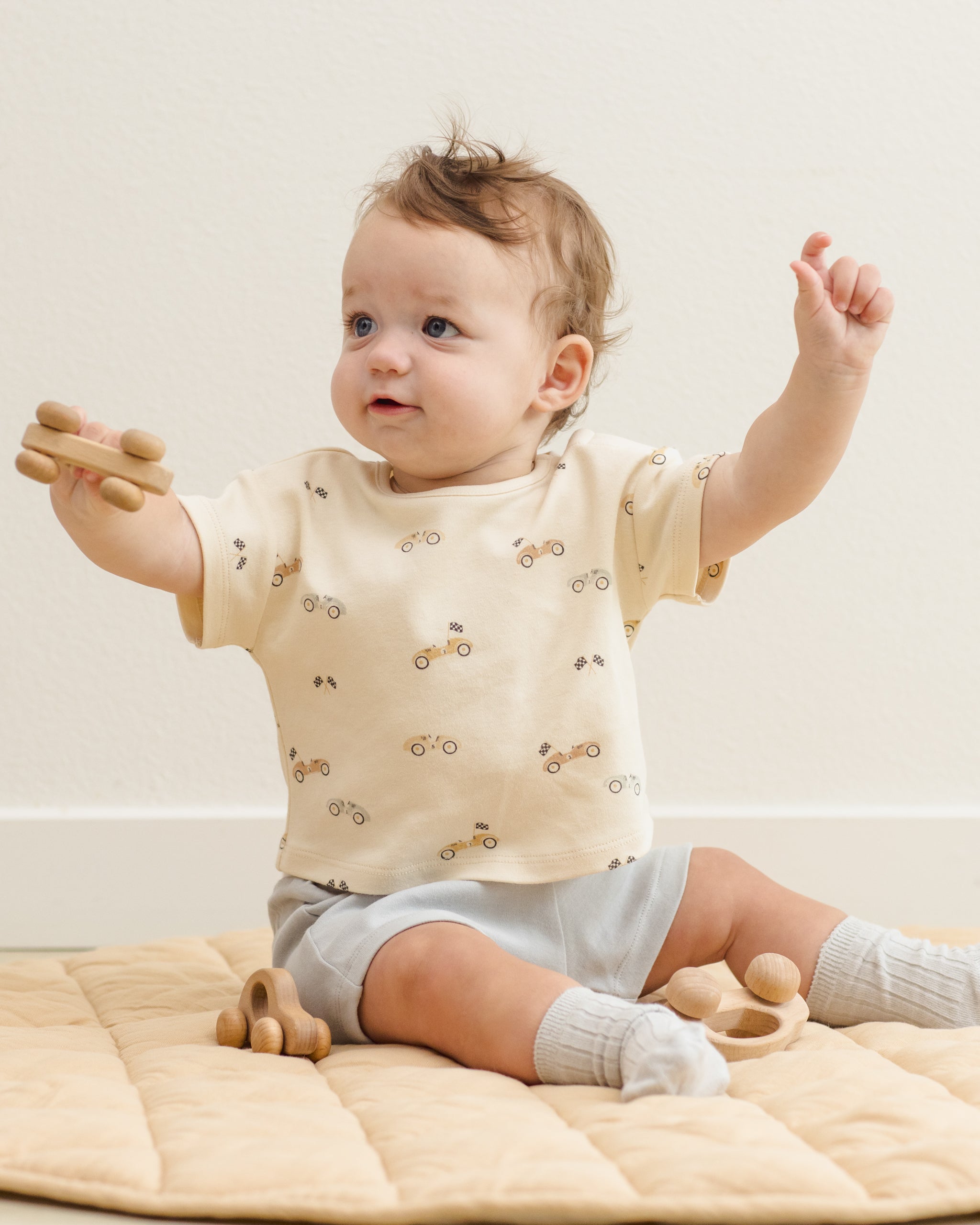 Play Short Sky - Rylee + Cru | Kids Clothes | Trendy Baby Clothes | Modern Infant Outfits |