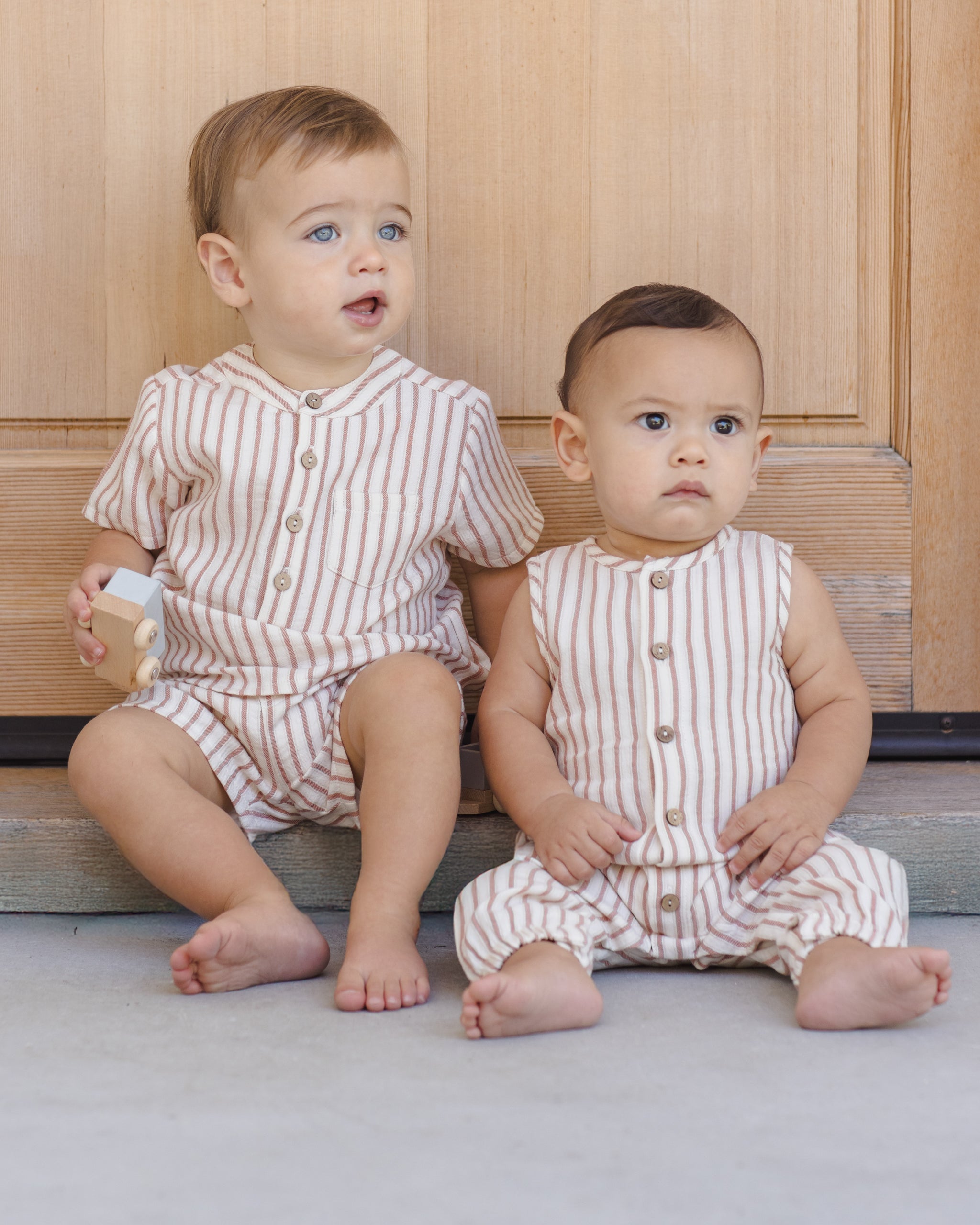 Woven Short Vintage Stripe - Rylee + Cru | Kids Clothes | Trendy Baby Clothes | Modern Infant Outfits |