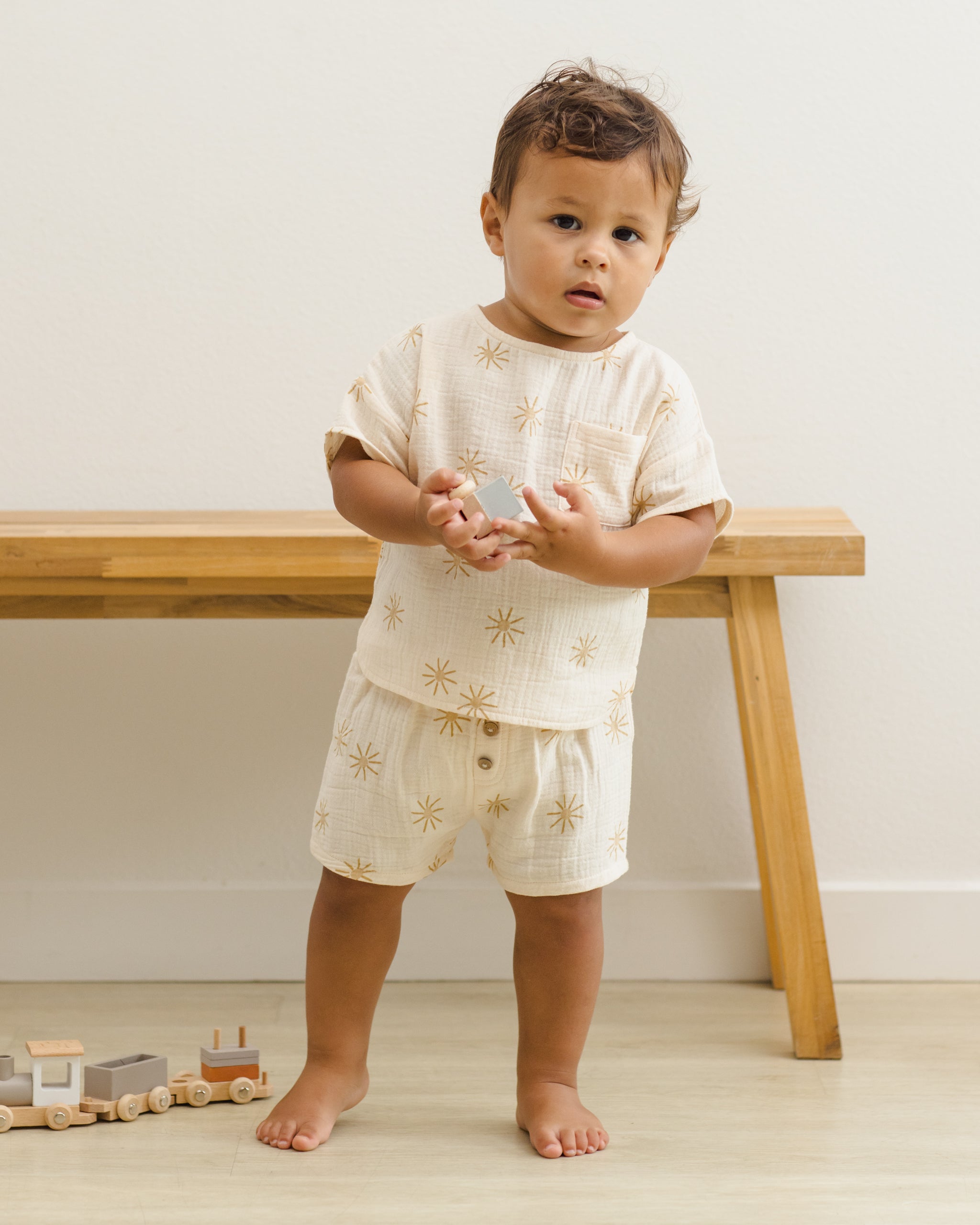 Woven Short Sunburst - Rylee + Cru | Kids Clothes | Trendy Baby Clothes | Modern Infant Outfits |