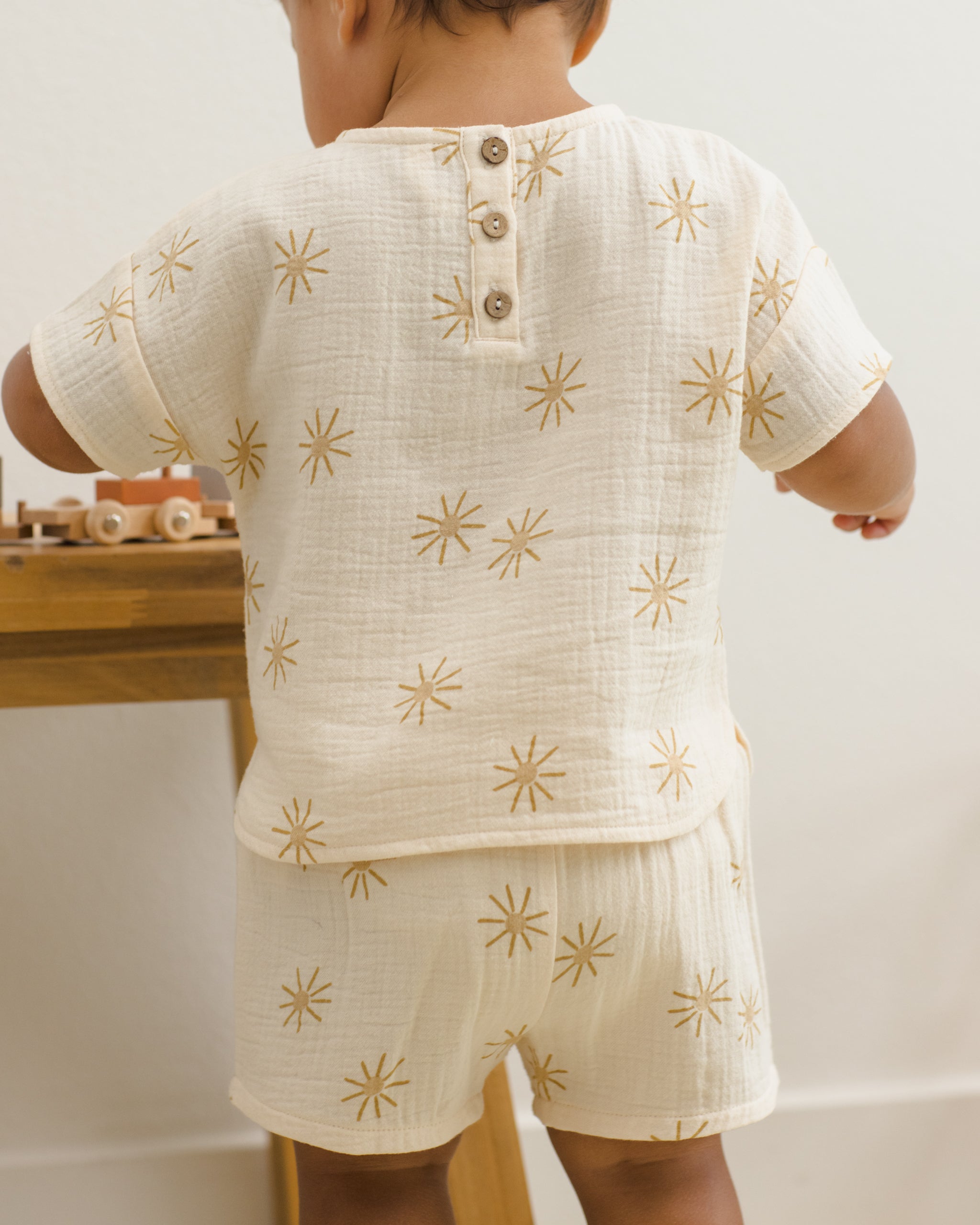 Woven Boxy Top Sunburst - Rylee + Cru | Kids Clothes | Trendy Baby Clothes | Modern Infant Outfits |