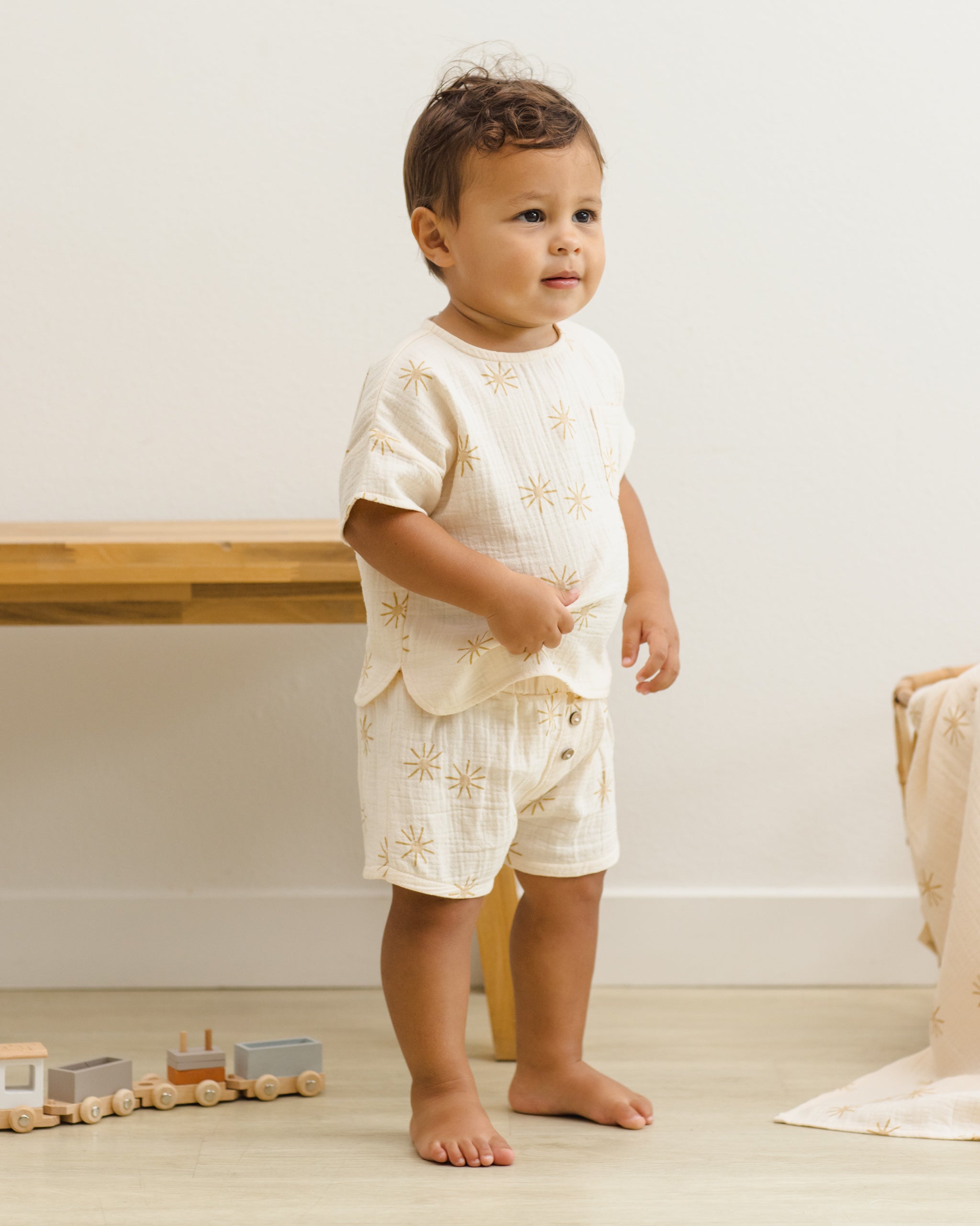 Woven Short Sunburst - Rylee + Cru | Kids Clothes | Trendy Baby Clothes | Modern Infant Outfits |