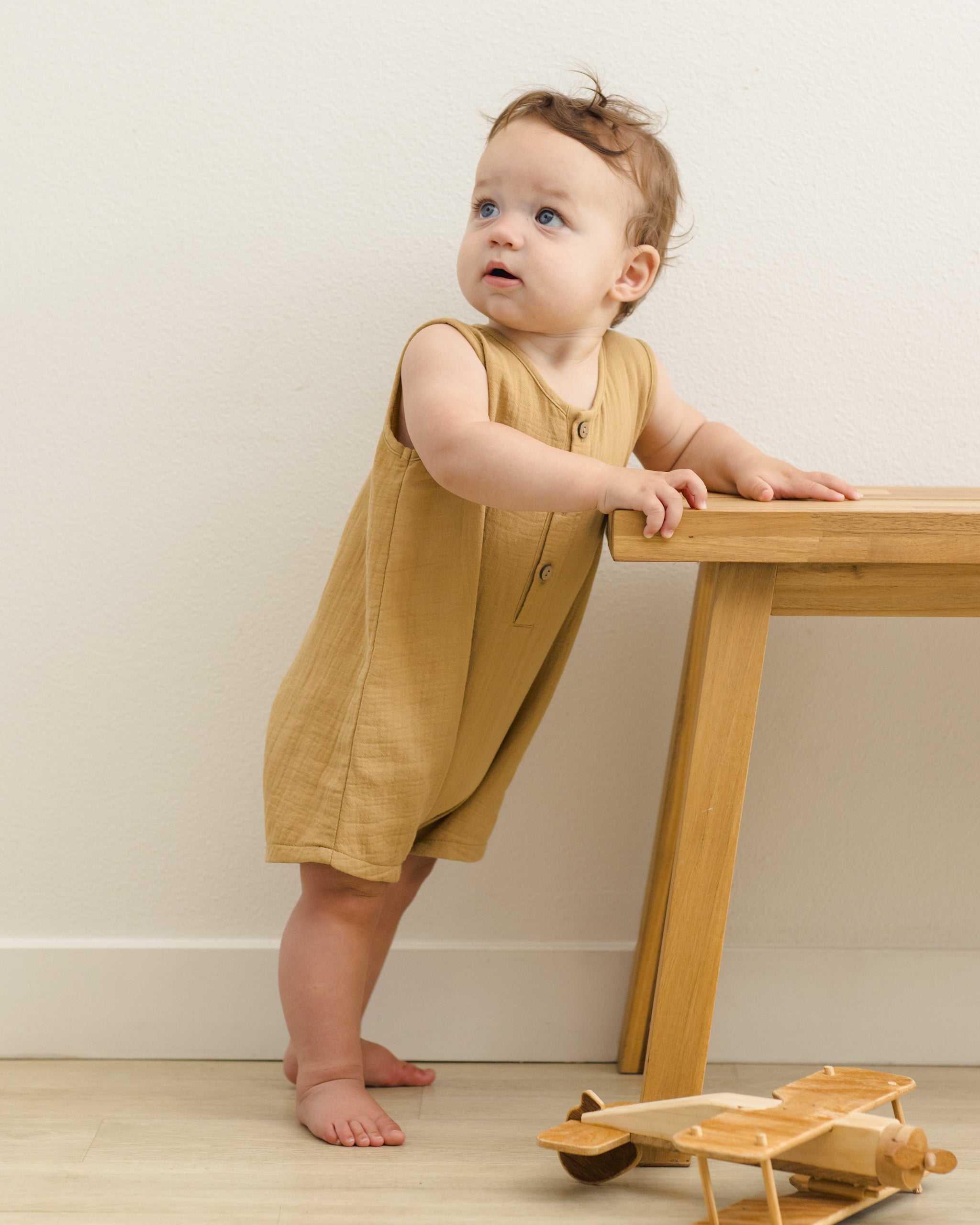 Jack Romper Honey - Rylee + Cru | Kids Clothes | Trendy Baby Clothes | Modern Infant Outfits |