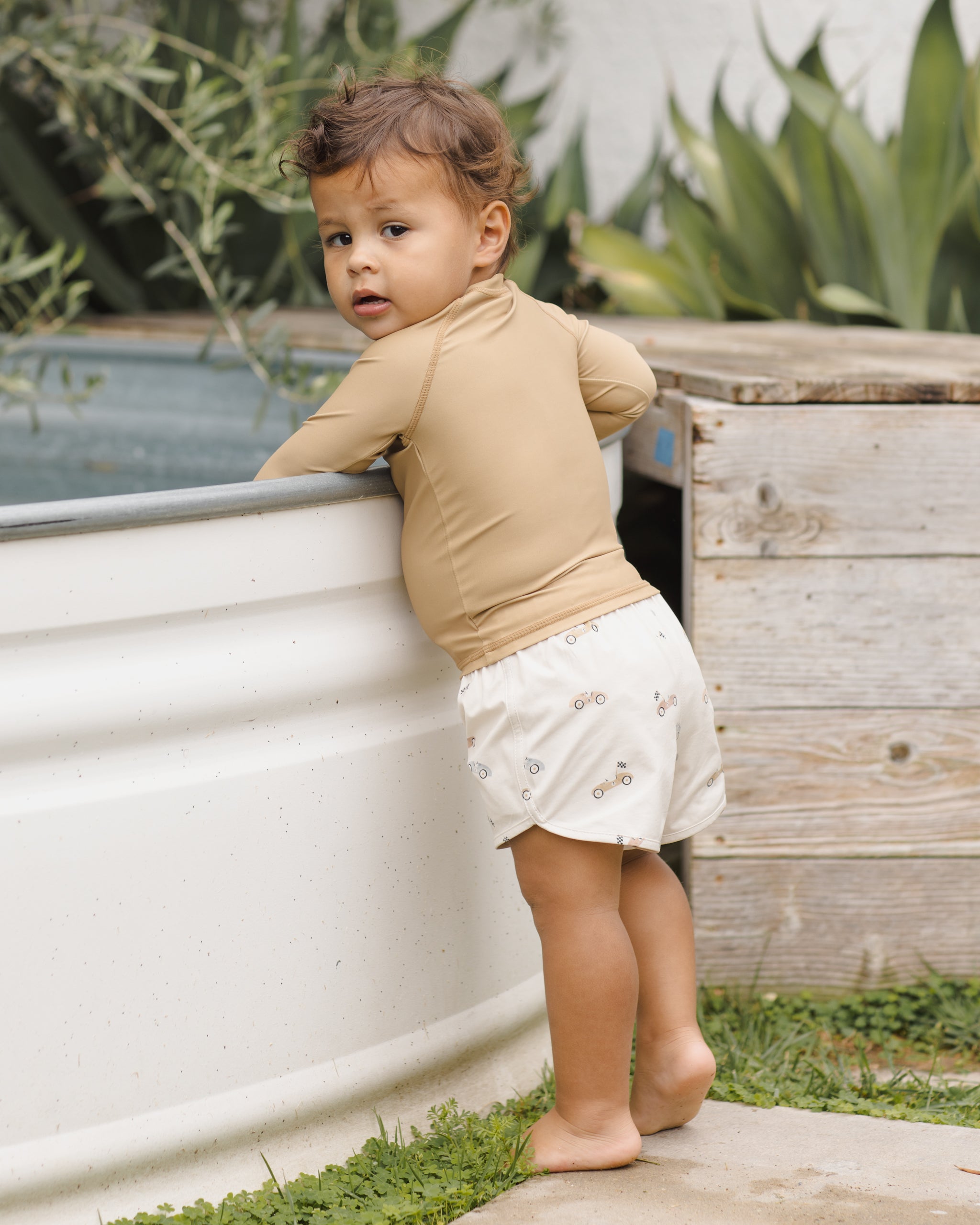 Boys Swim Short Race Car - Rylee + Cru | Kids Clothes | Trendy Baby Clothes | Modern Infant Outfits |